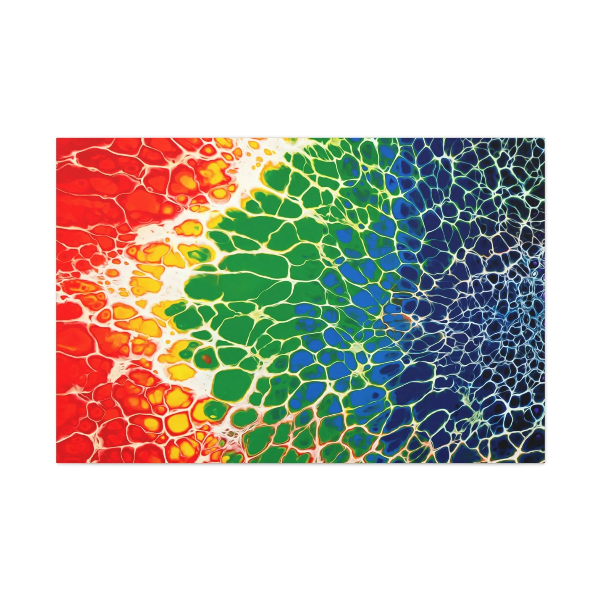 Bespattered Facade Rainbow Seaside Stretched Matte Canvas Art Prints | Multiple Sizes - Image 21