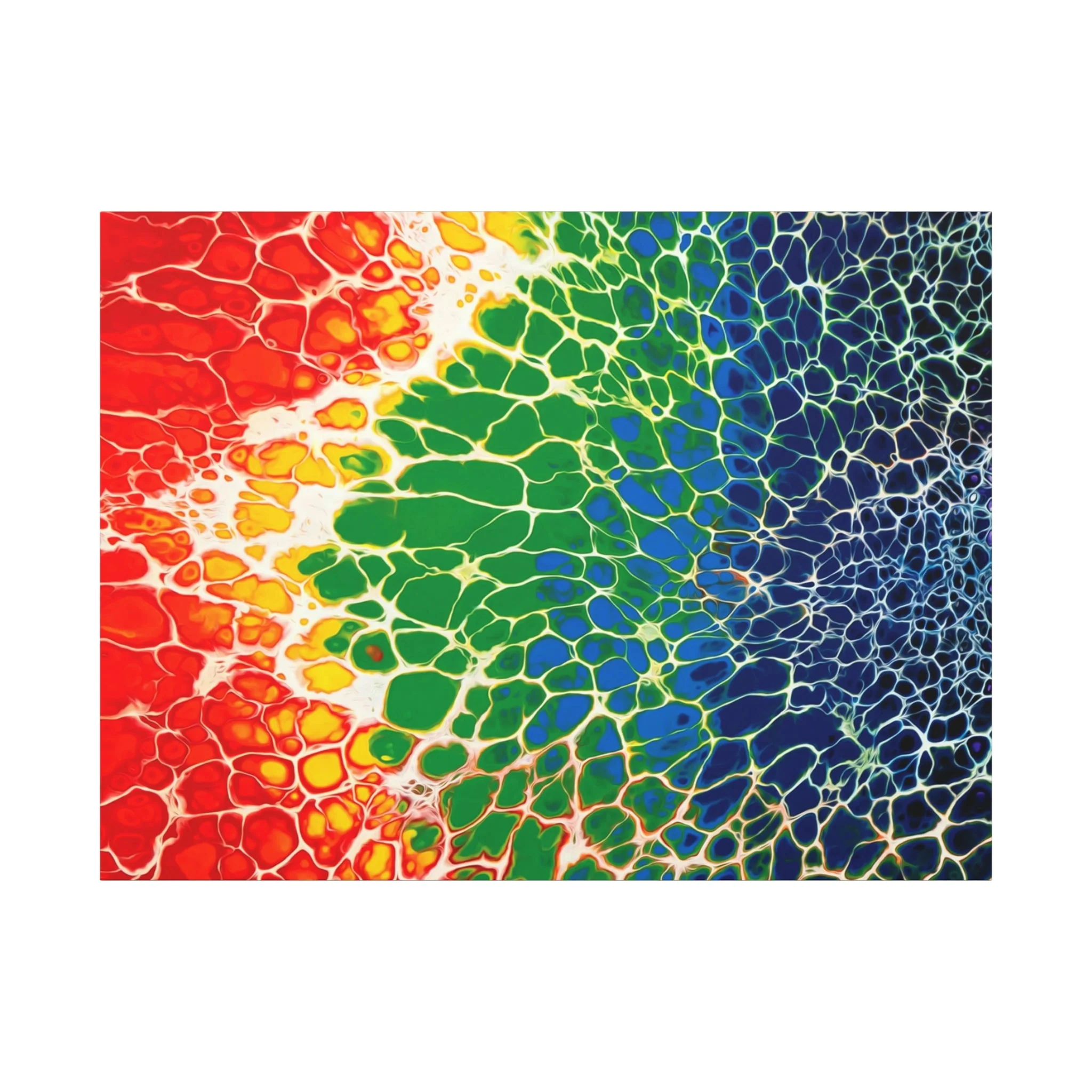 Bespattered Facade Rainbow Seaside Stretched Matte Canvas Art Prints | Multiple Sizes - Image 22