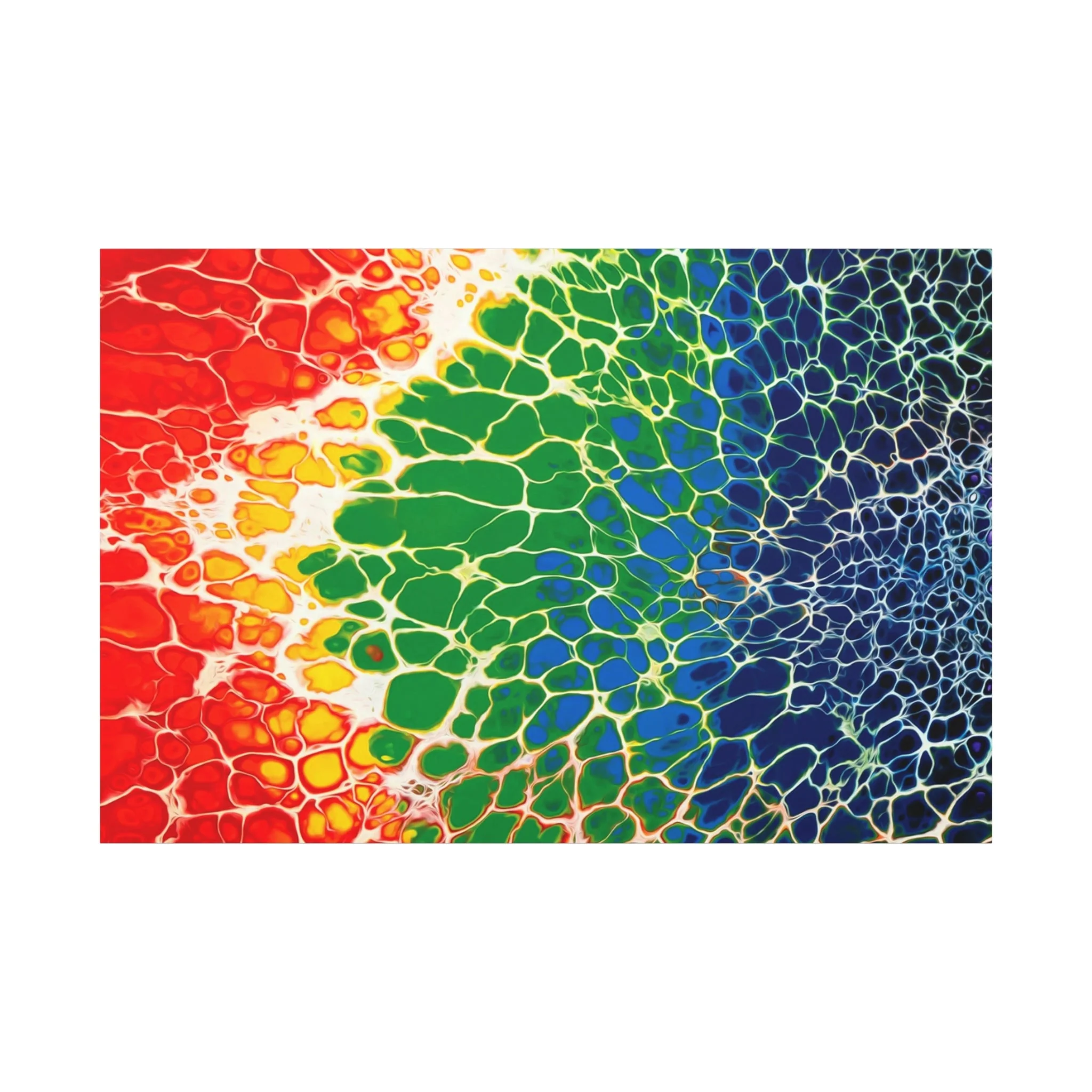 Bespattered Facade Rainbow Seaside Stretched Matte Canvas Art Prints | Multiple Sizes - Image 25