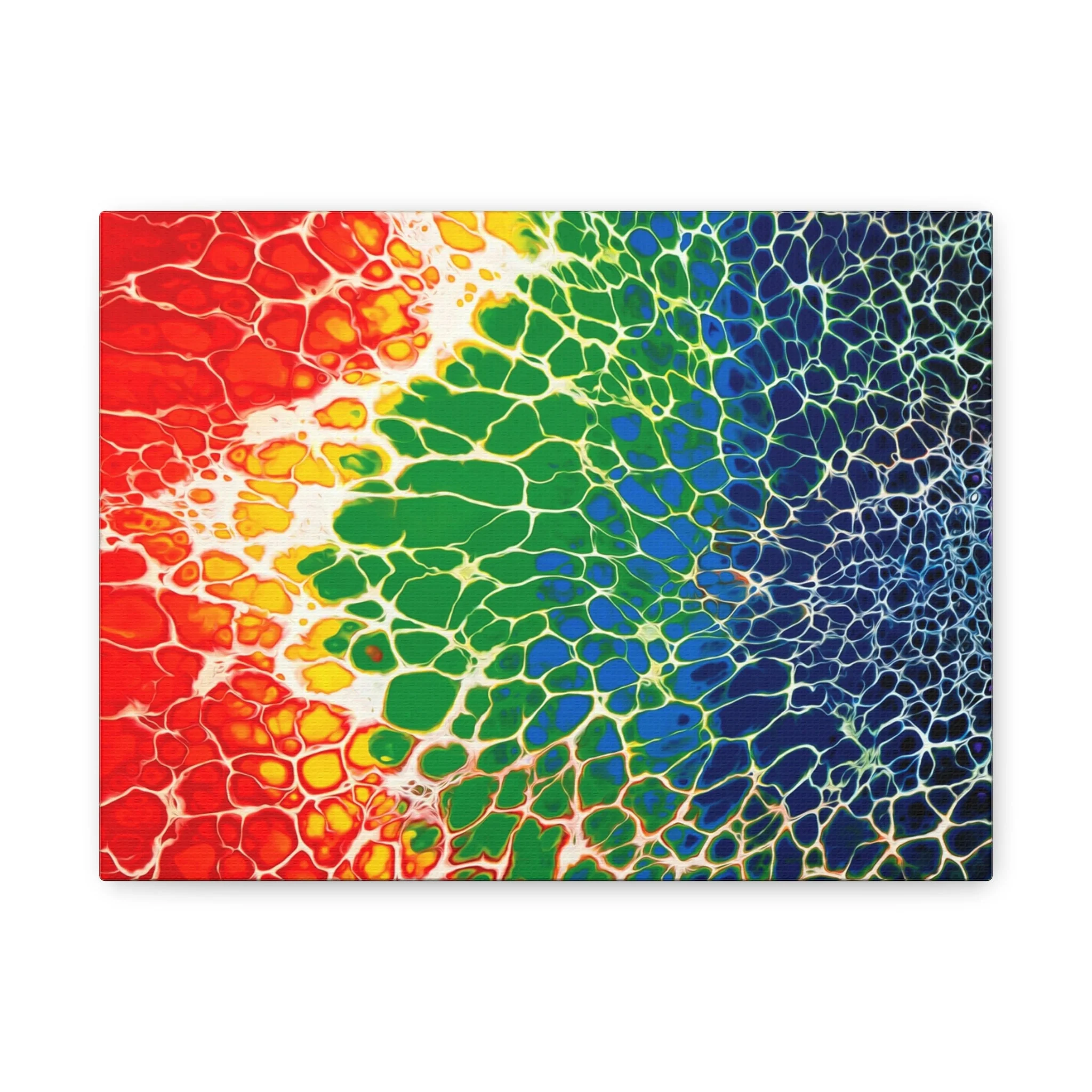 Bespattered Facade Rainbow Seaside Stretched Matte Canvas Art Prints | Multiple Sizes - Image 26