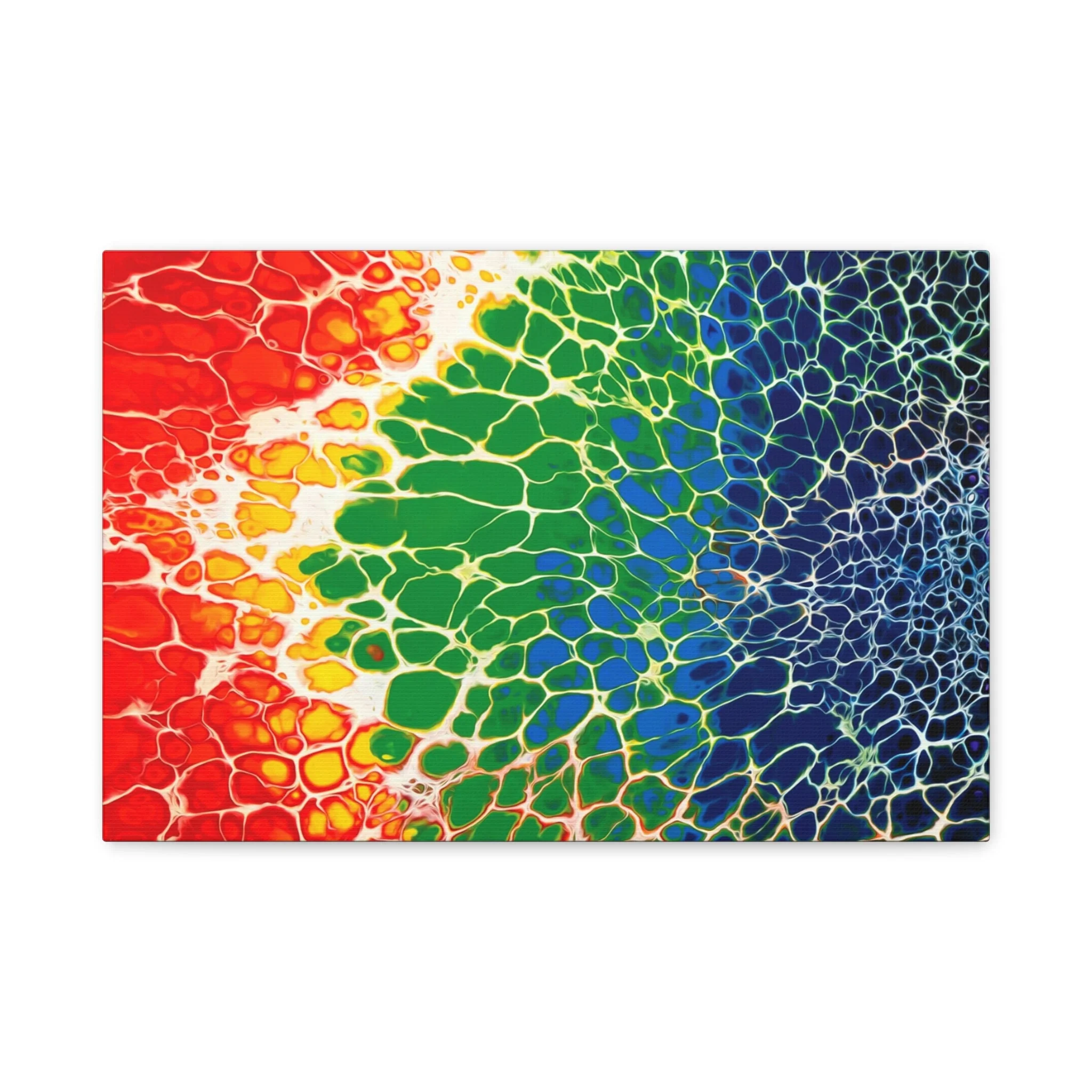 Bespattered Facade Rainbow Seaside Stretched Matte Canvas Art Prints | Multiple Sizes - Image 5