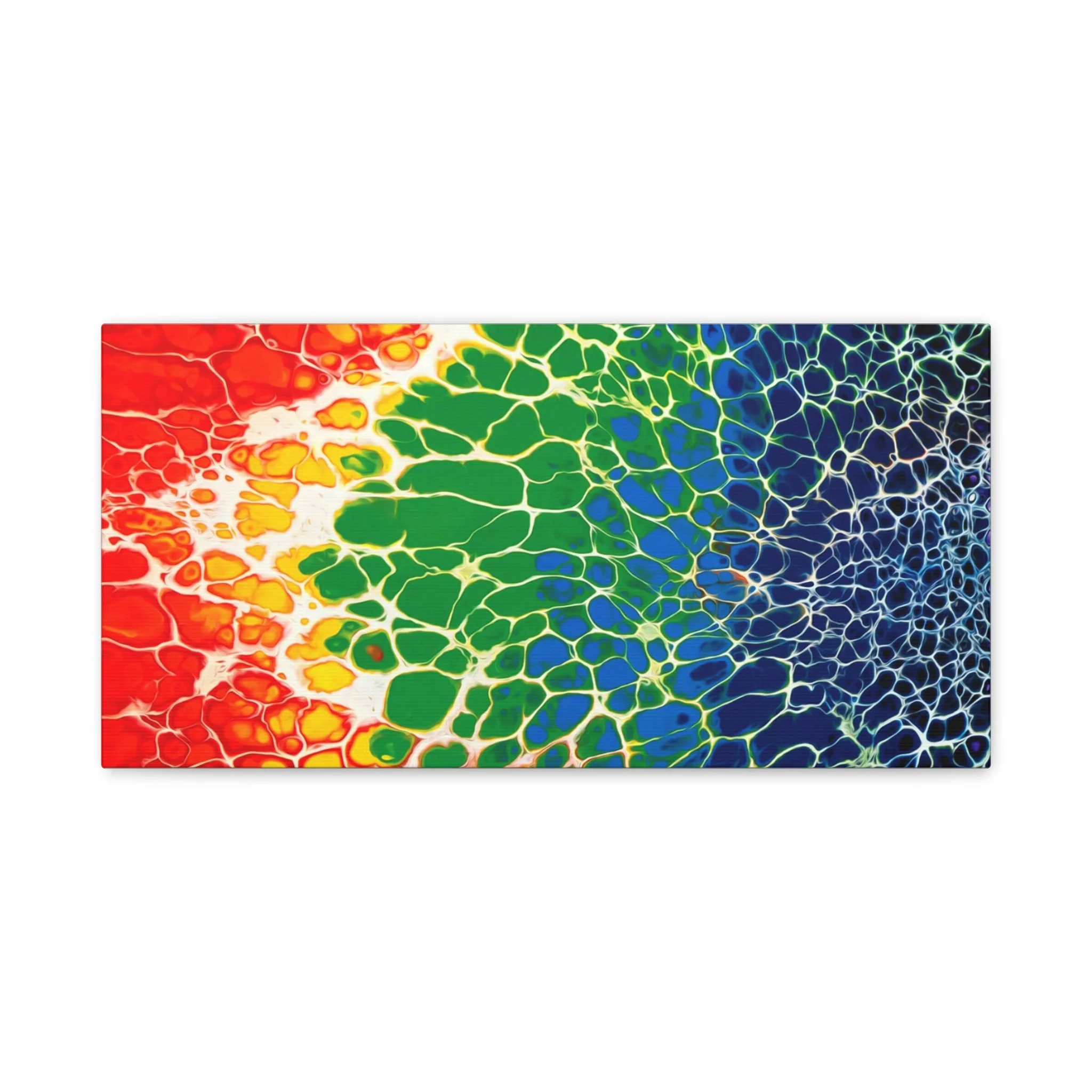 Bespattered Facade Rainbow Seaside Stretched Matte Canvas Art Prints | Multiple Sizes - Image 6