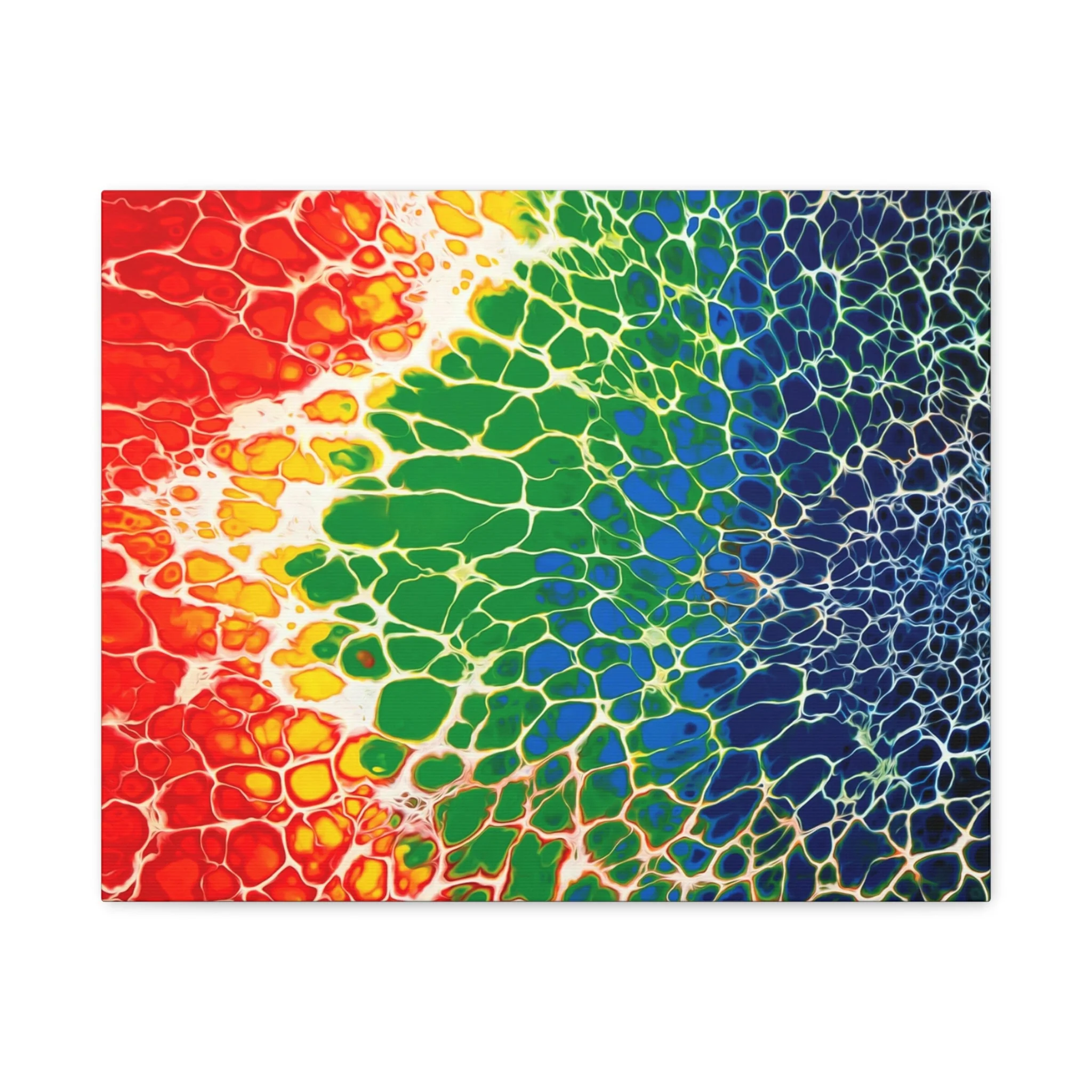 Bespattered Facade Rainbow Seaside Stretched Matte Canvas Art Prints | Multiple Sizes - Image 7