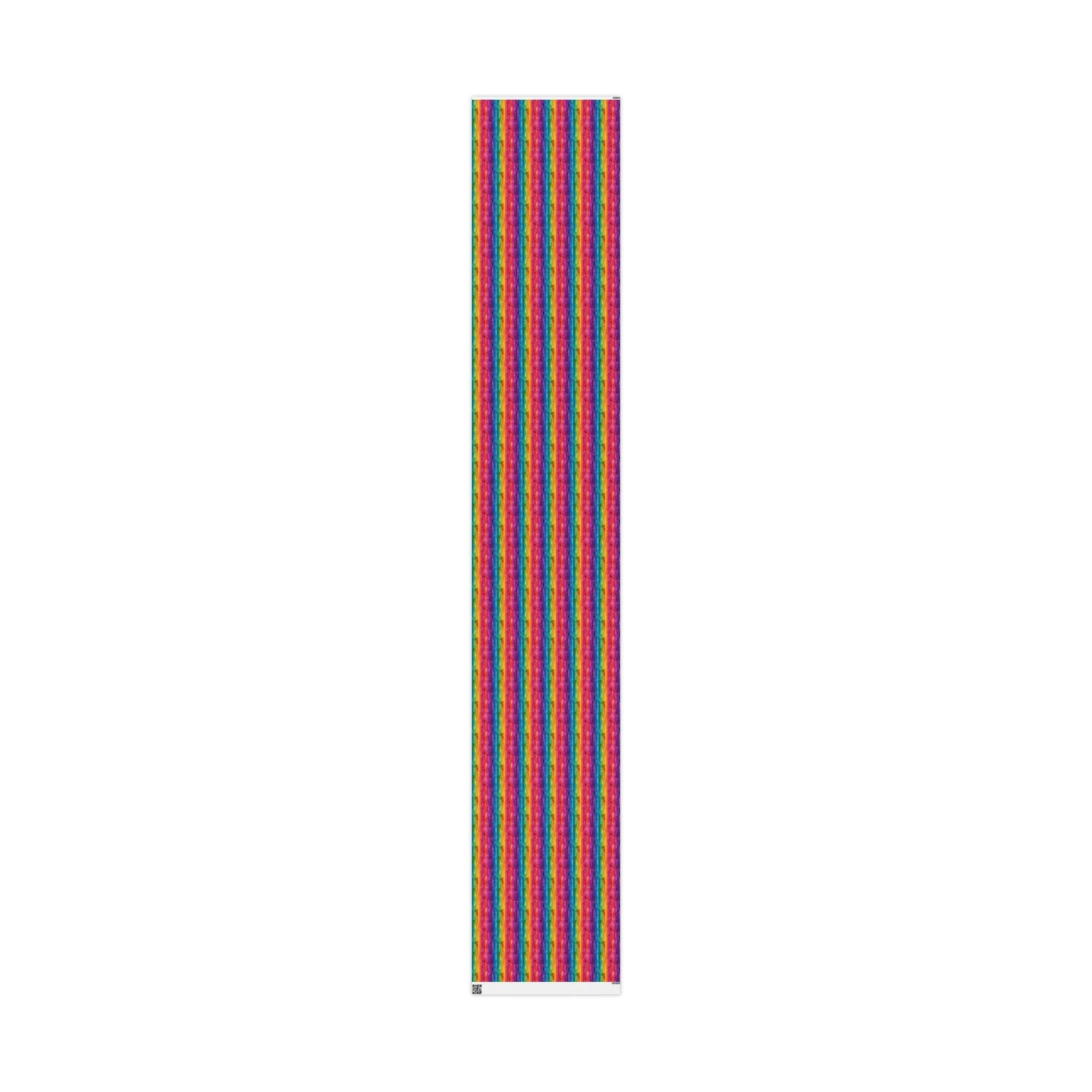 Bespattered Facade Rainbow Stripes Wrapping Paper | Three Sizes | Glossy or Matte - Image 11
