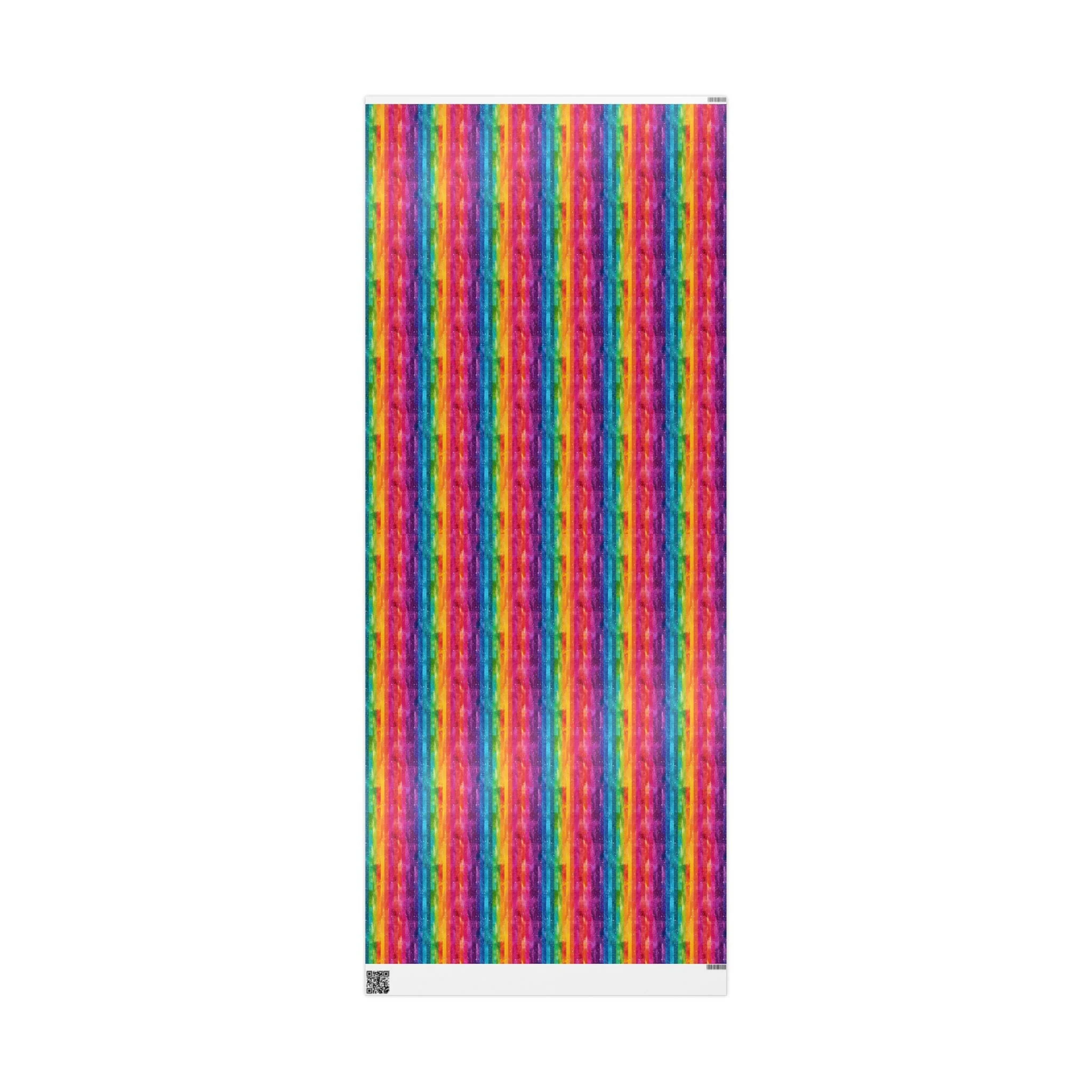 Bespattered Facade Rainbow Stripes Wrapping Paper | Three Sizes | Glossy or Matte - Image 8