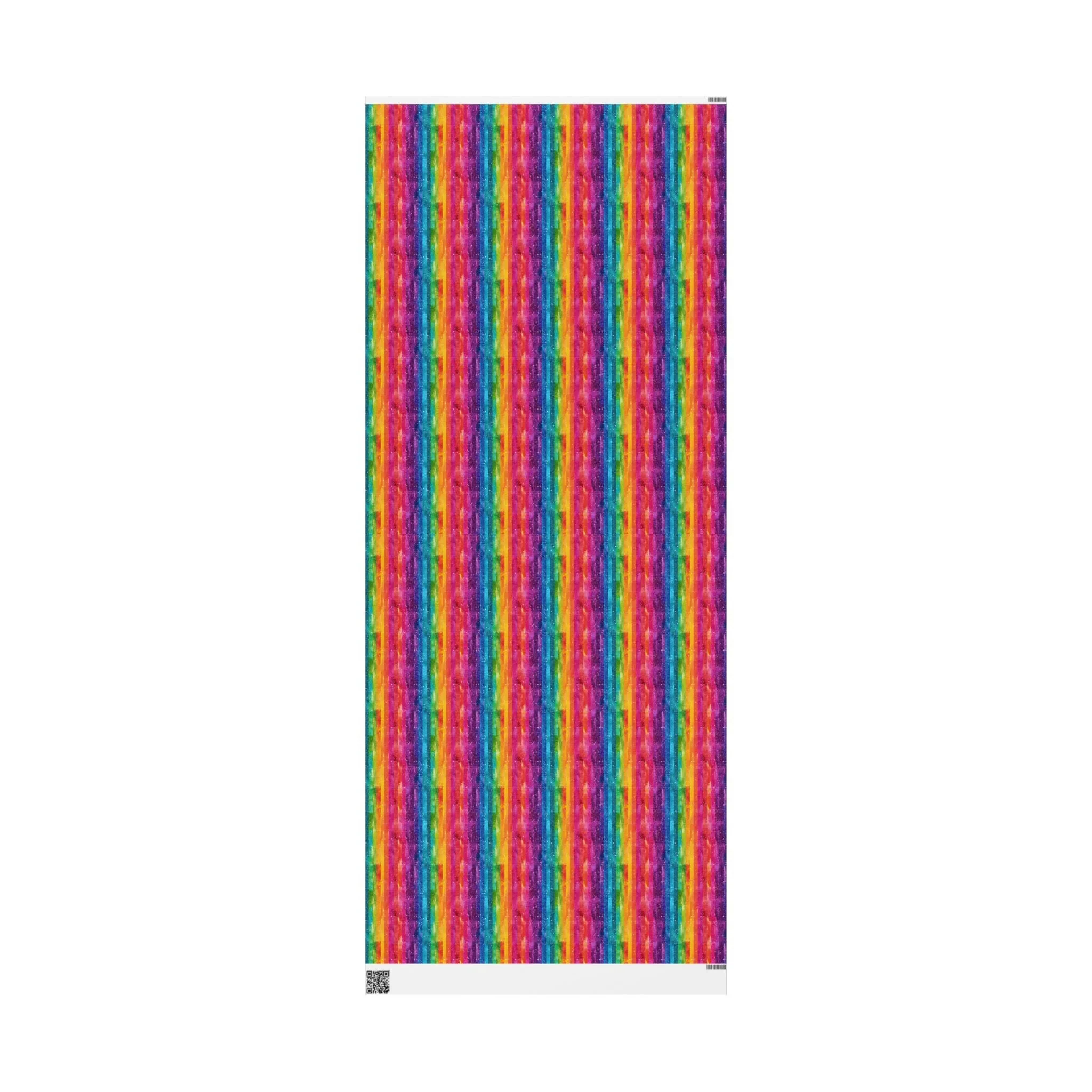 Bespattered Facade Rainbow Stripes Wrapping Paper | Three Sizes | Glossy or Matte - Image 9