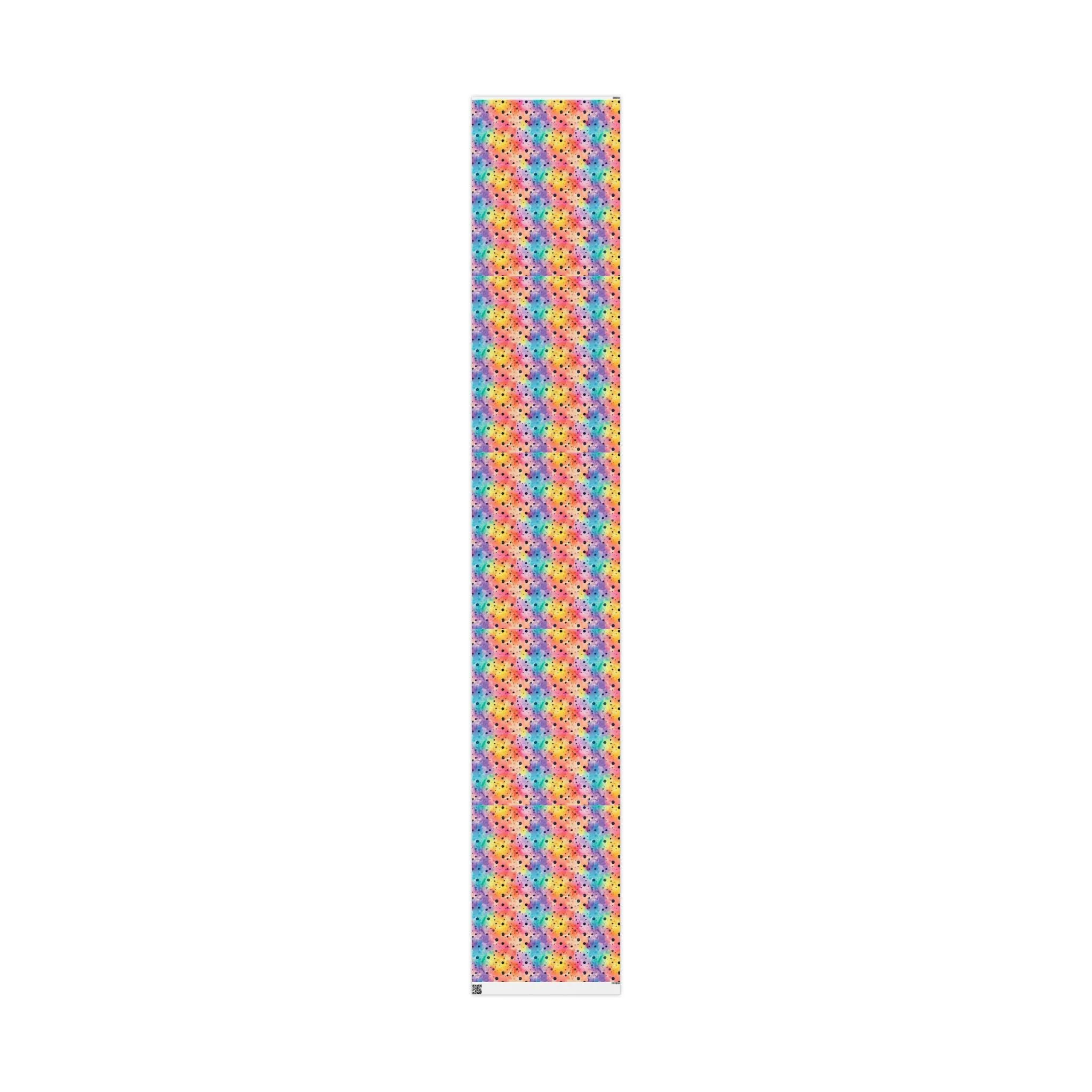 Bespattered Facade Rainbow Watercolor Dots Wrapping Paper | Three Sizes | Glossy or Matte - Image 11