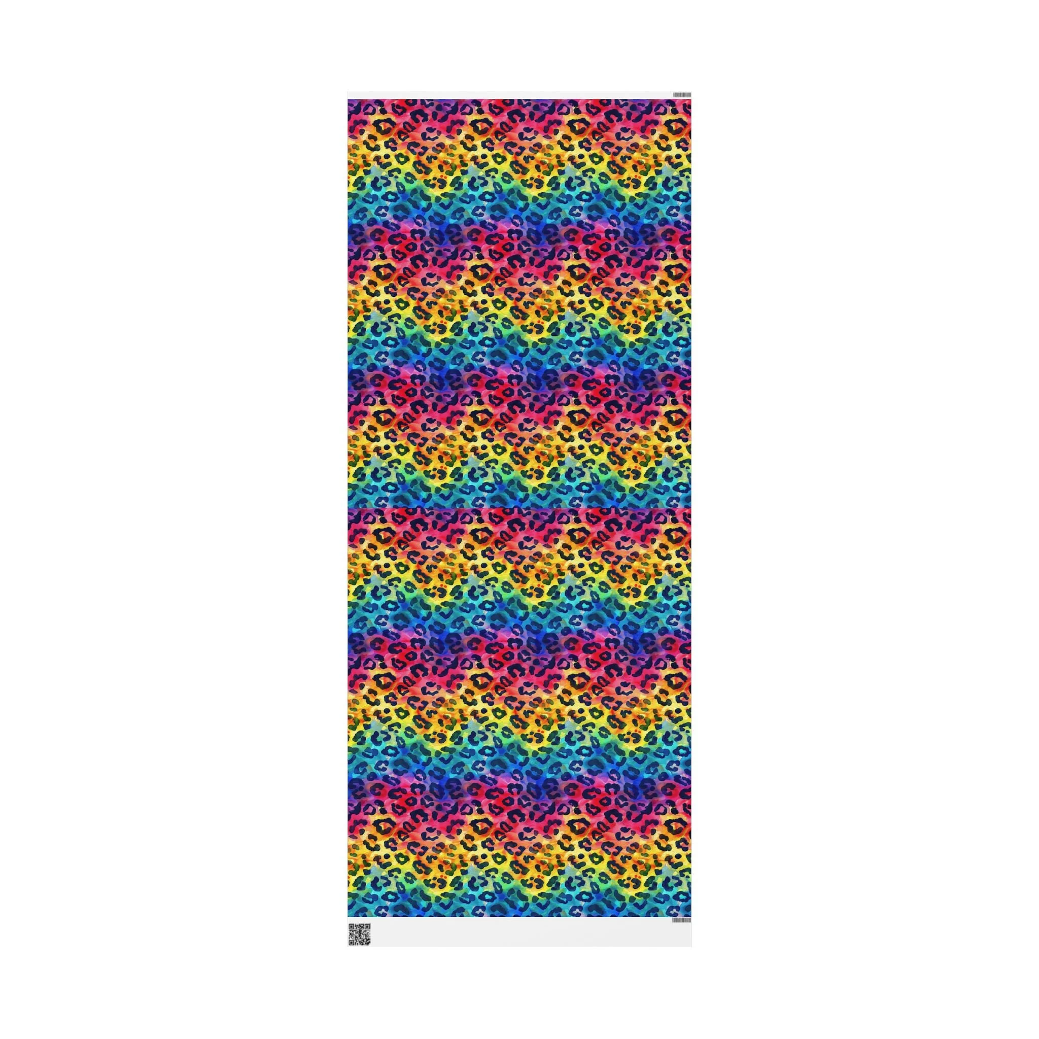 Bespattered Facade Rainbow Watercolor Leopard Wrapping Paper | Three Sizes | Glossy or Matte - Image 9
