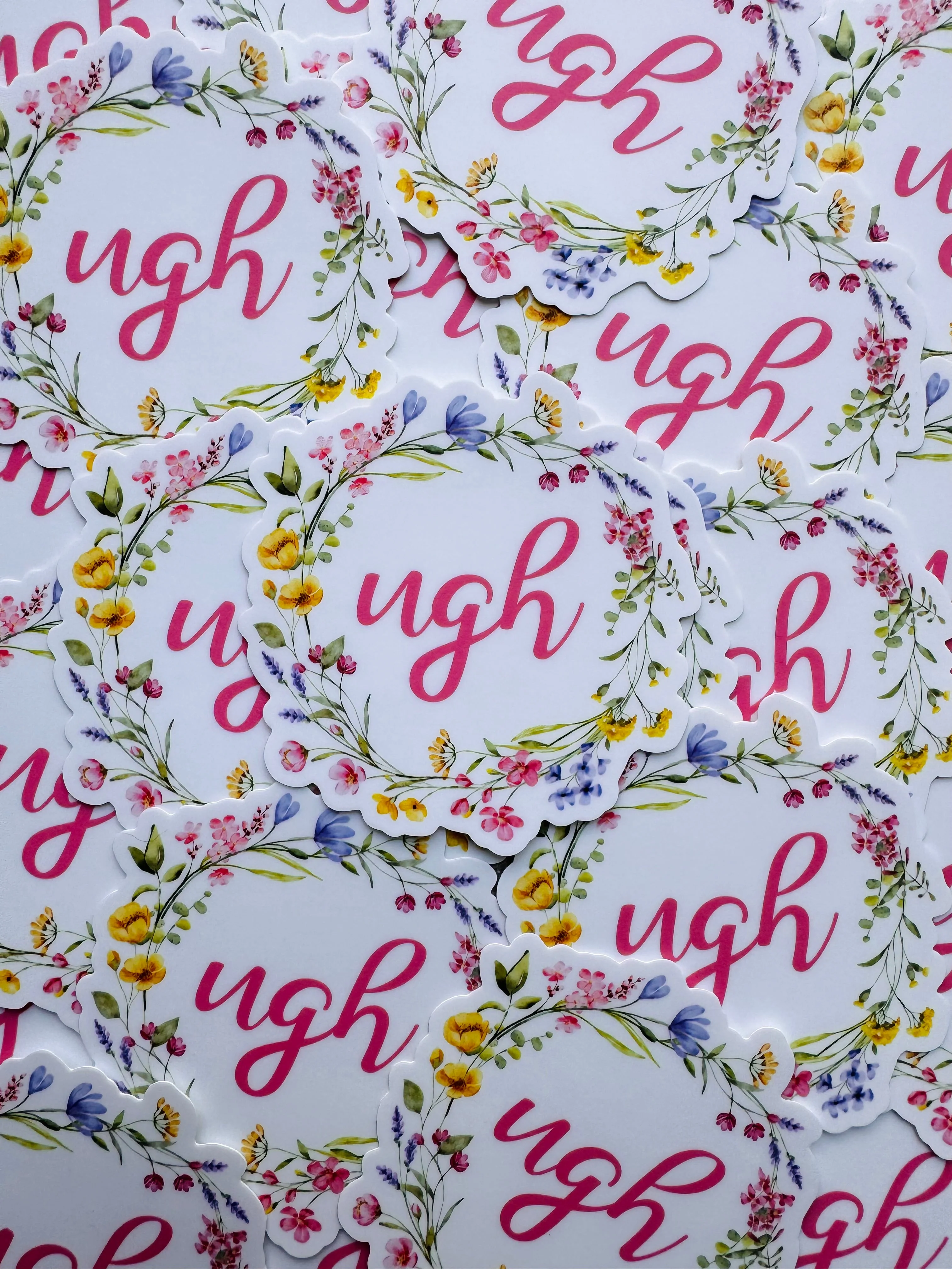 Bespattered Facade "Ugh" Floral Sticker - Image 2