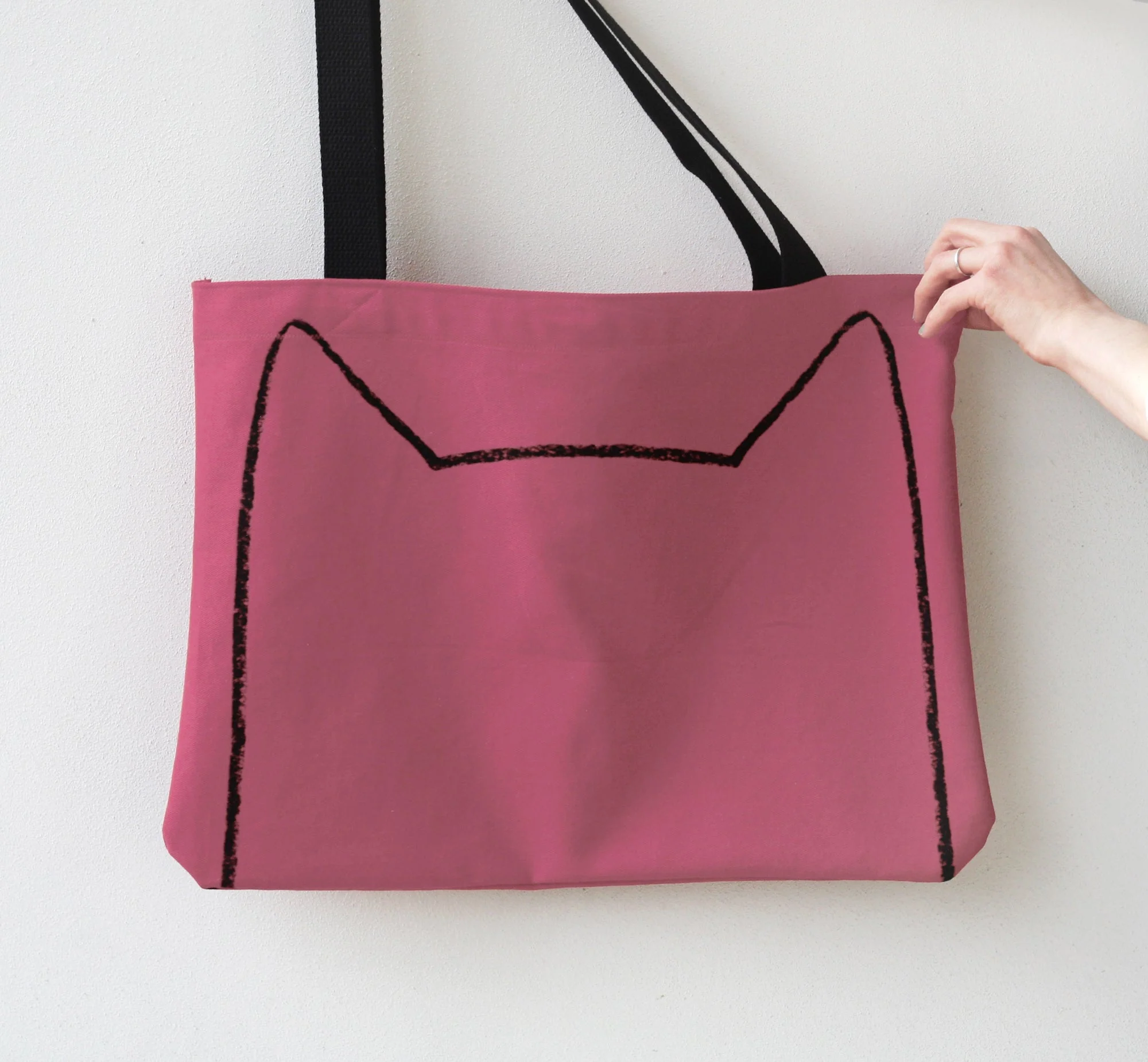 Big Cat Lovers' Canvas Market Tote Bag - Image 2