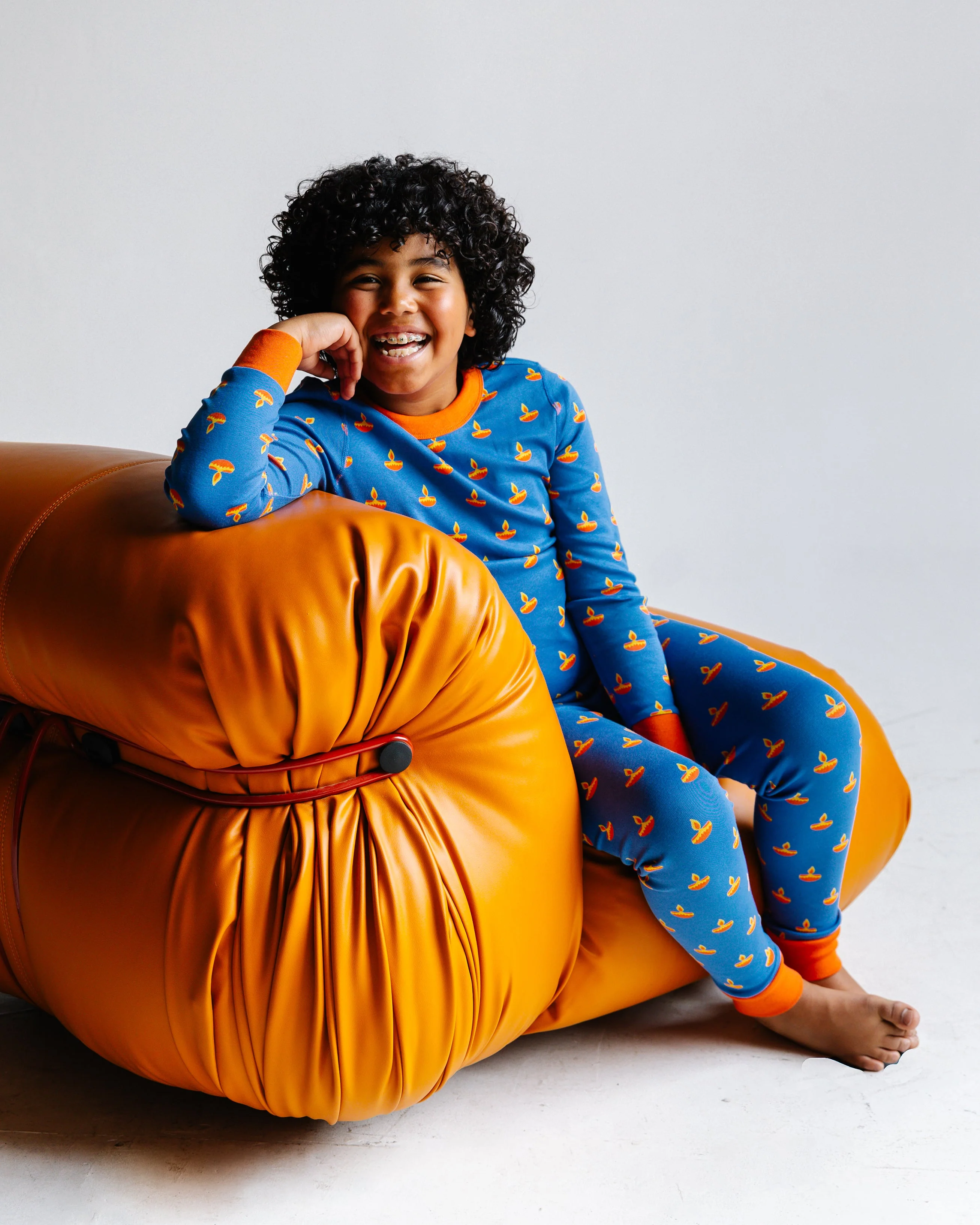 Big Kid Pajama Set – Blue Diya - Image 5