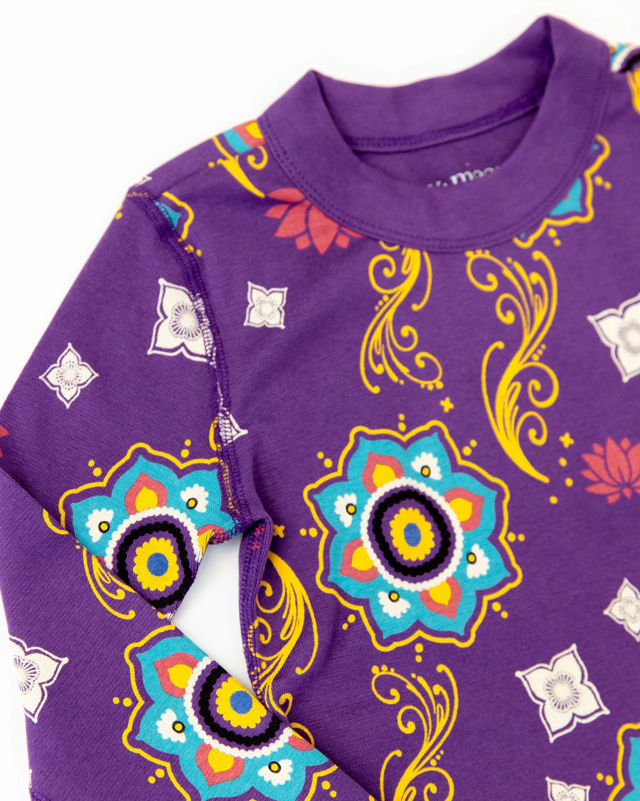 Big Kid Pajama Set – Purple Rangoli - Image 4
