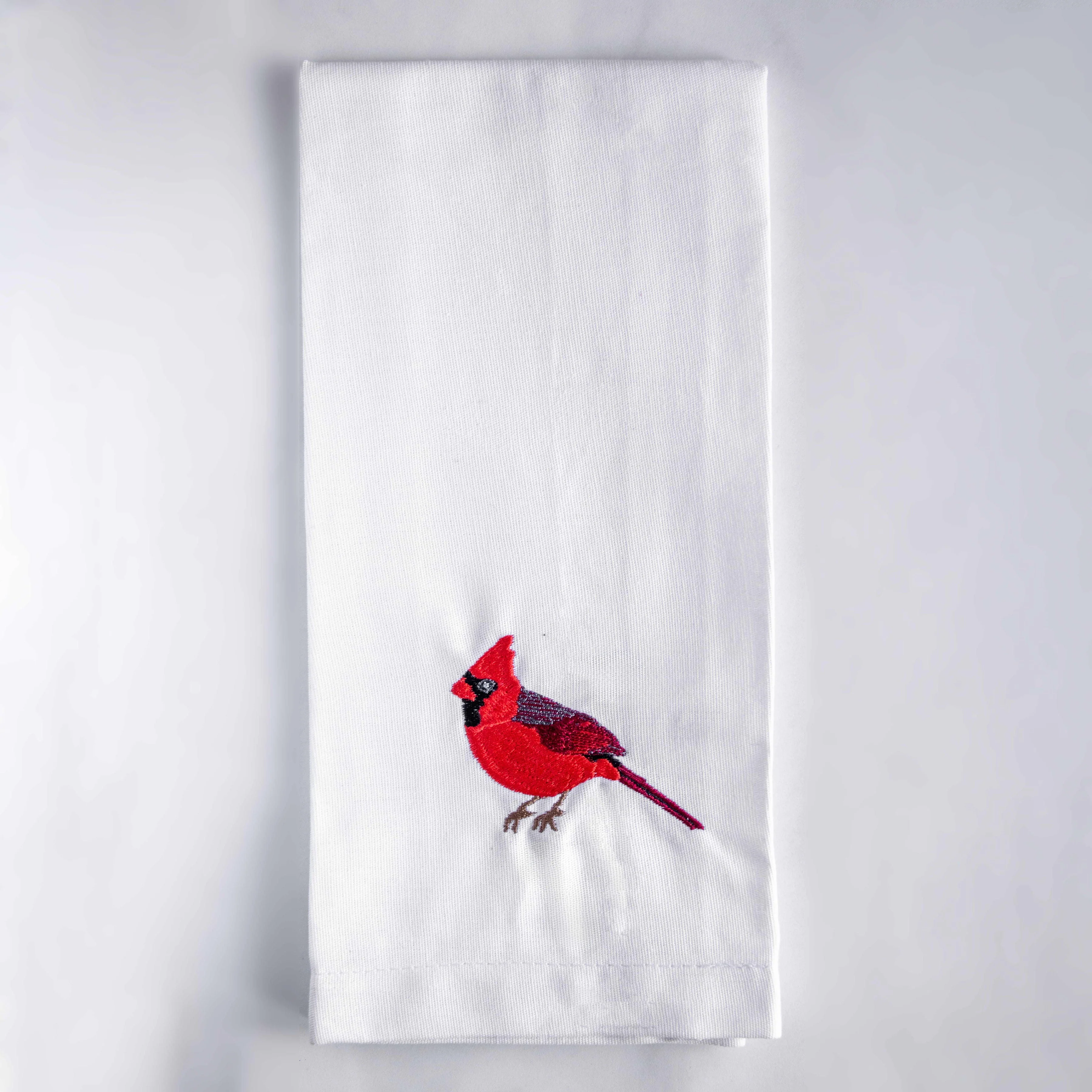 Bird Embroidered Cotton Tea Towels - Handmade Kitchen Gift - Image 2