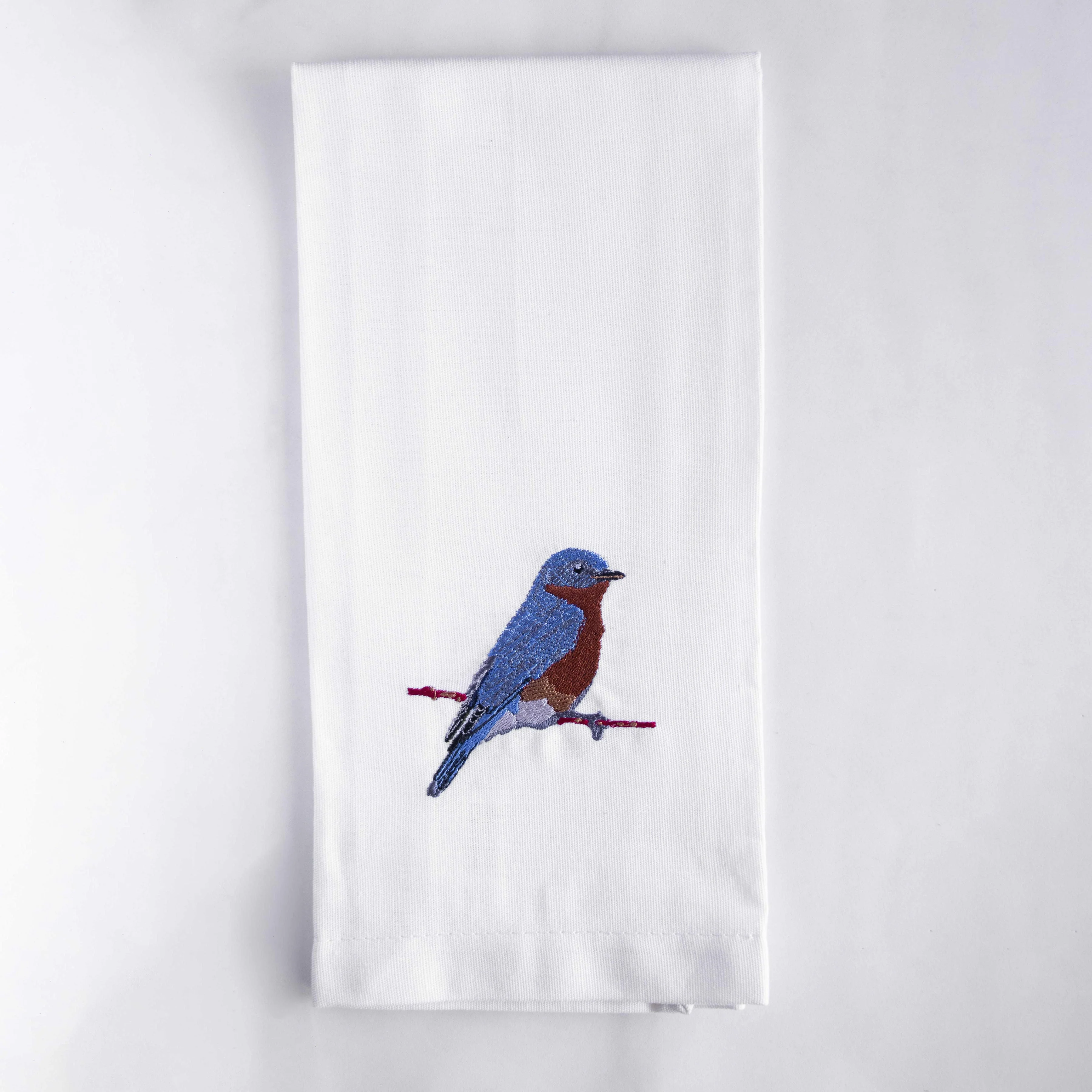 Bird Embroidered Cotton Tea Towels - Handmade Kitchen Gift - Image 3