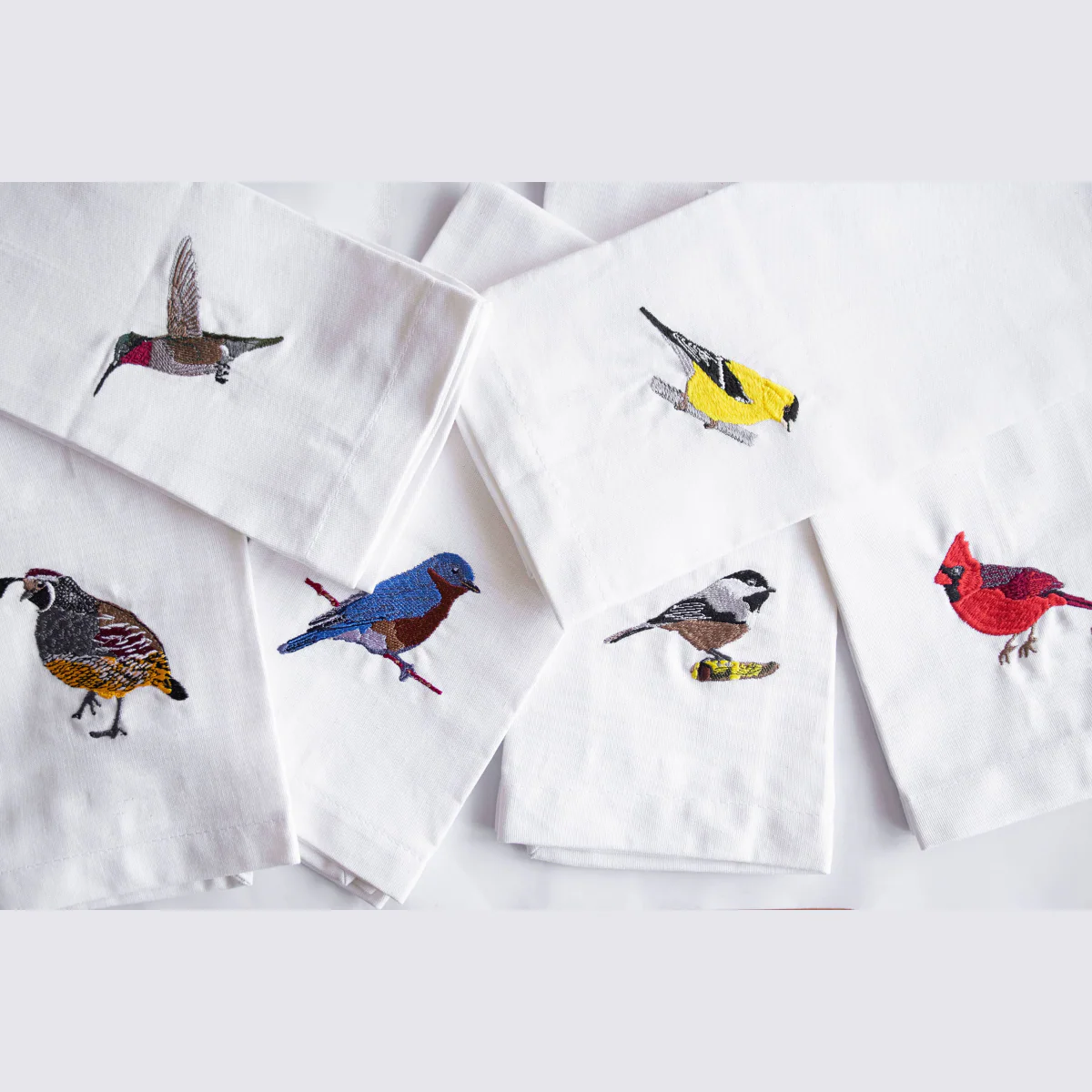 Bird Embroidered Cotton Tea Towels - Handmade Kitchen Gift - Image 8