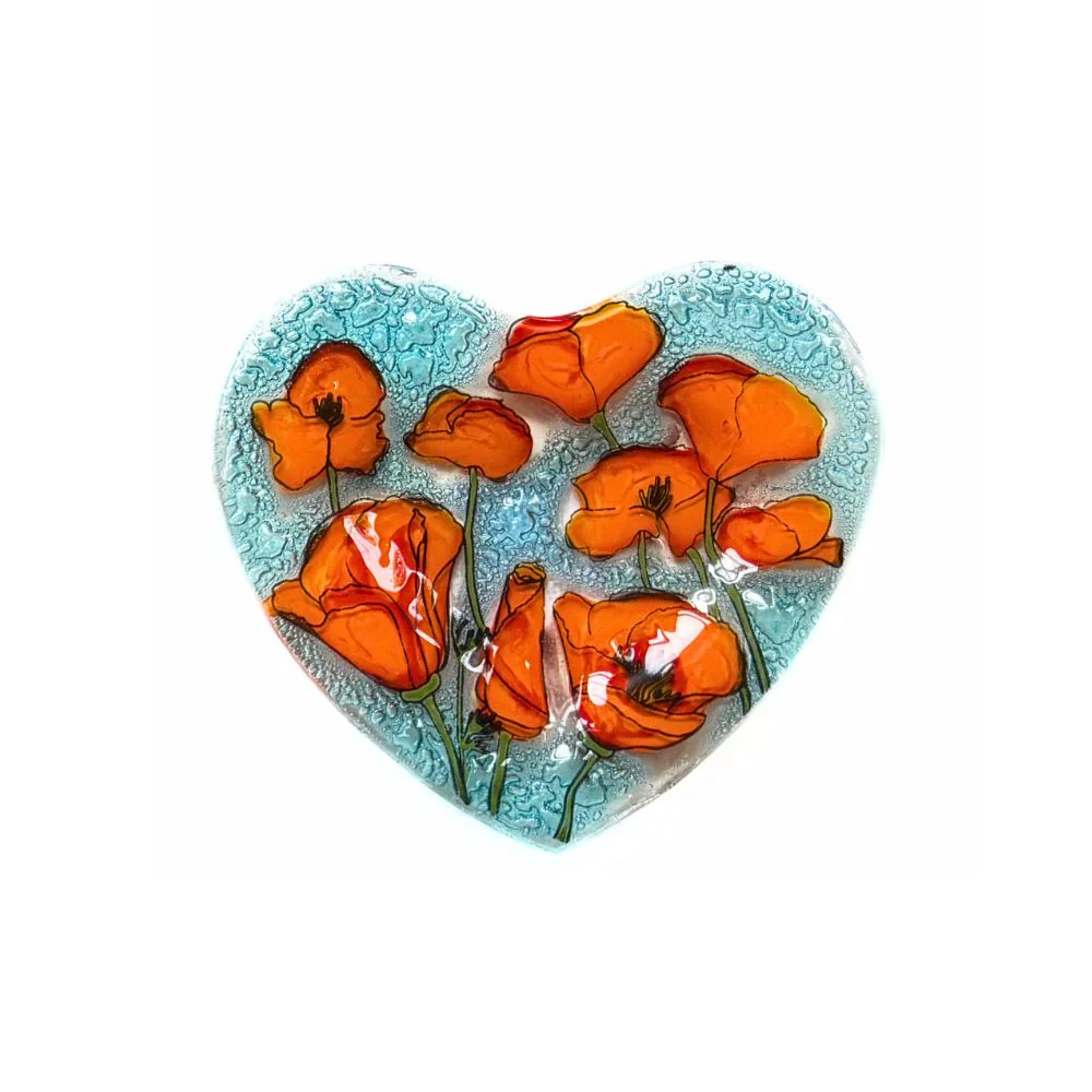Birth Month Flower Heart Glass Ring Dish - Image 10
