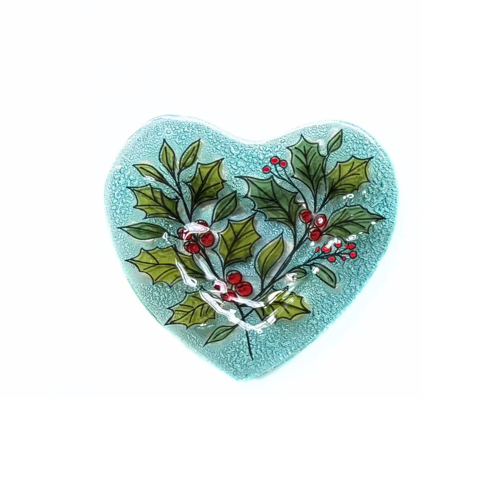 Birth Month Flower Heart Glass Ring Dish - Image 14