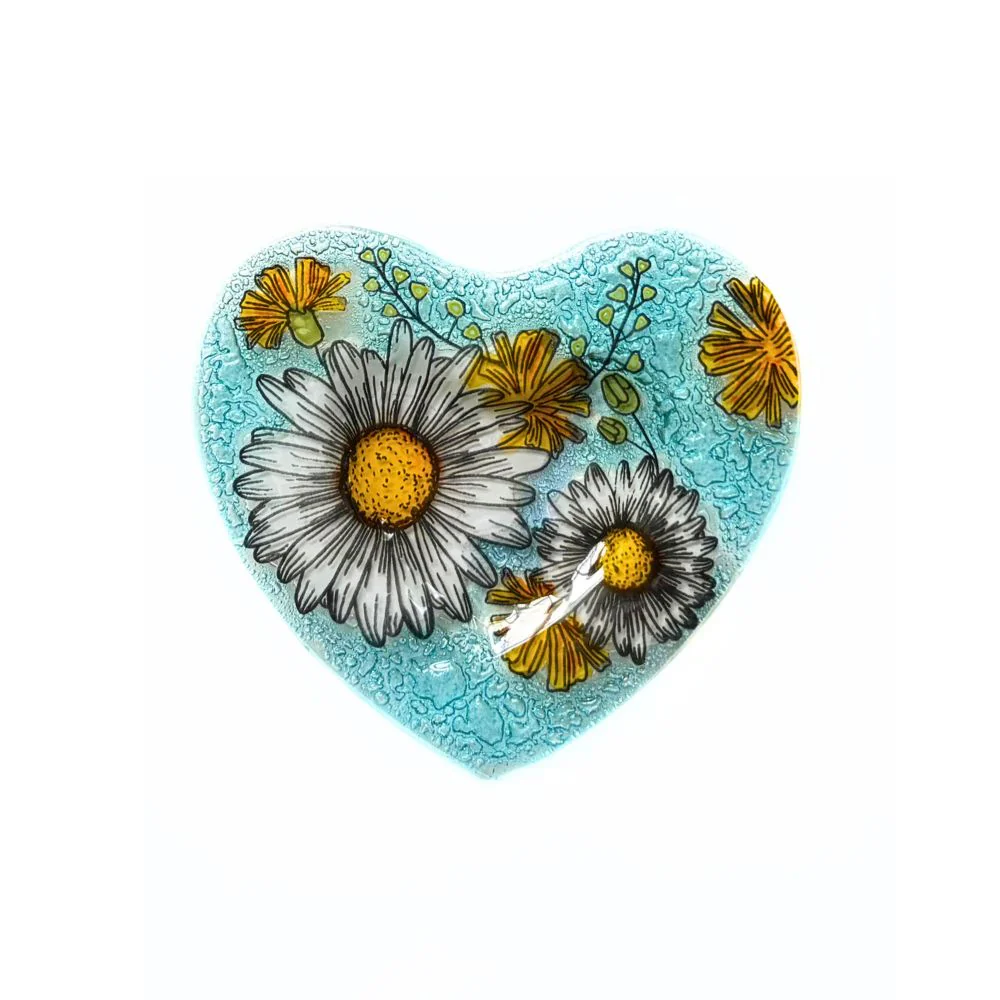 Birth Month Flower Heart Glass Ring Dish - Image 6