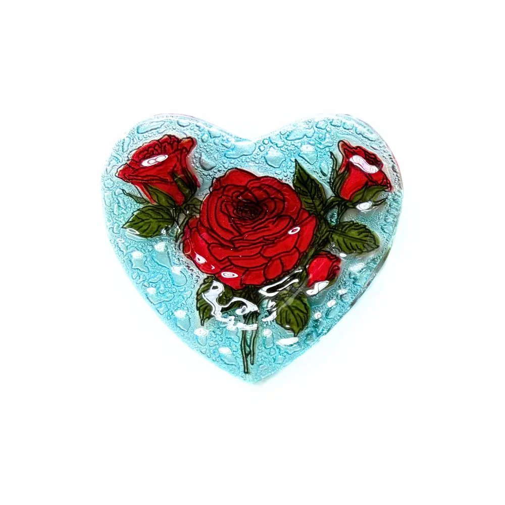 Birth Month Flower Heart Glass Ring Dish - Image 8