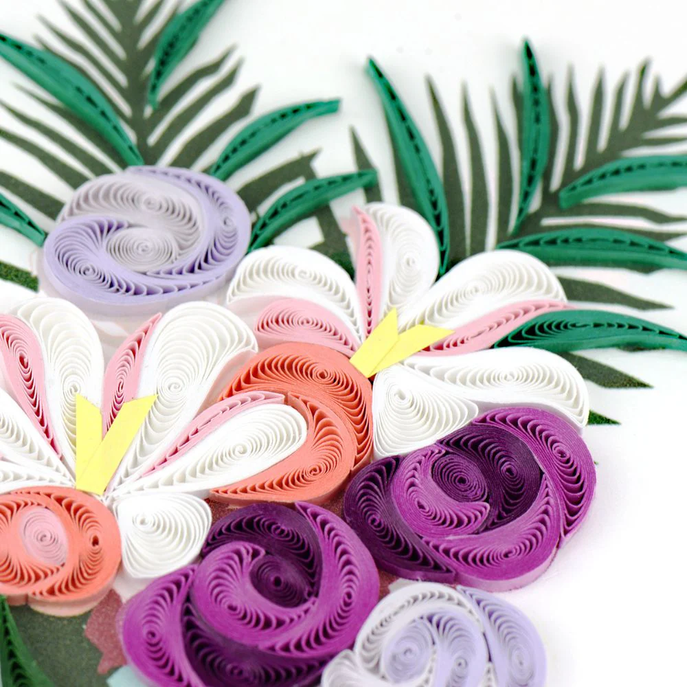 Birthday Flower Vase Quilled Greeting Card - Image 2