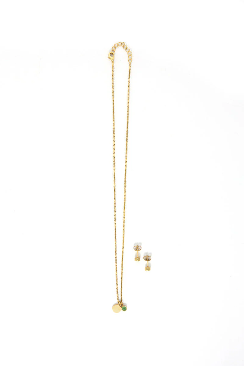 Birthstone Crystal Necklace and Earring Set - Image 5