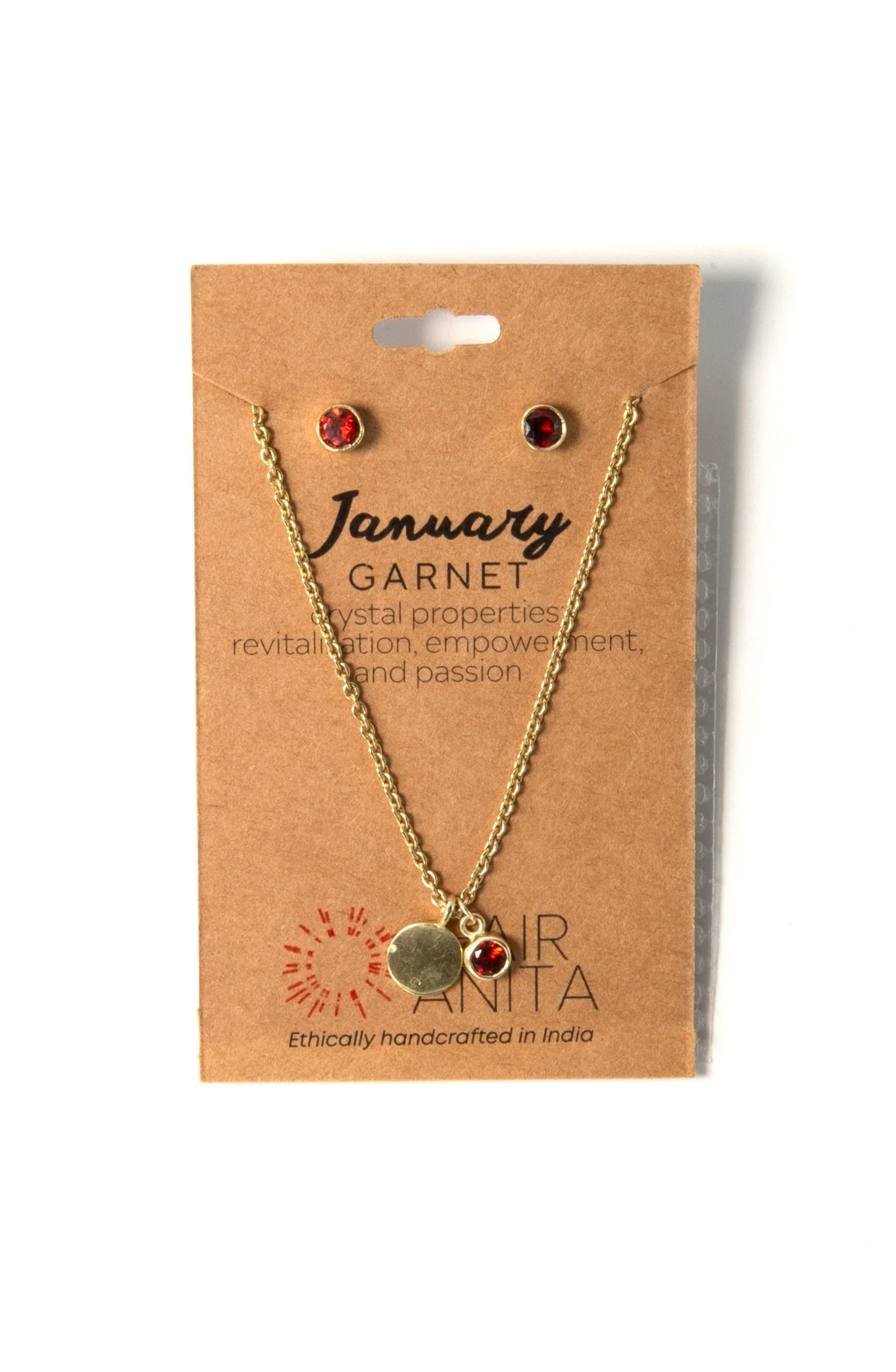 Birthstone Crystal Necklace and Earring Set - Image 6