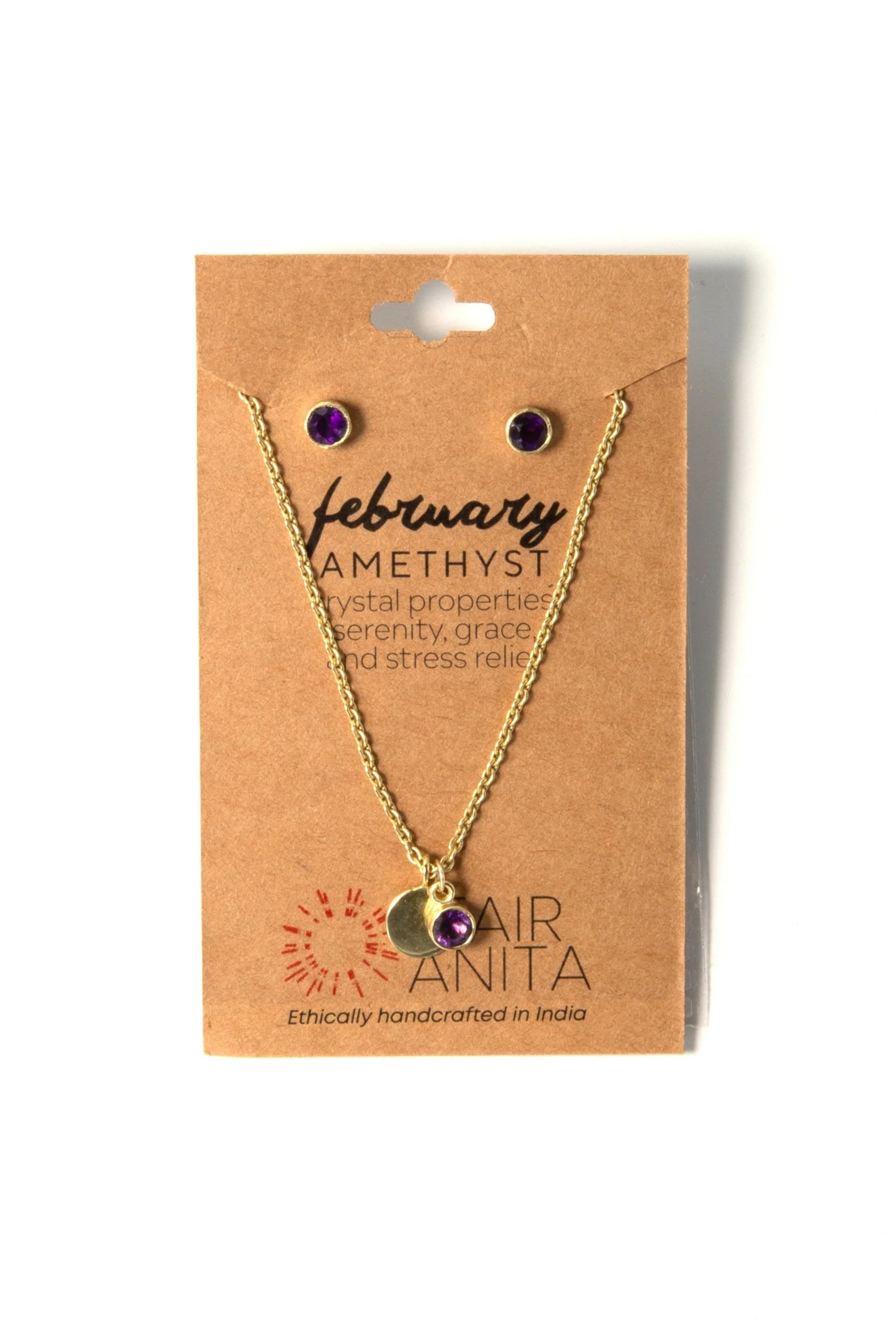 Birthstone Crystal Necklace and Earring Set - Image 7