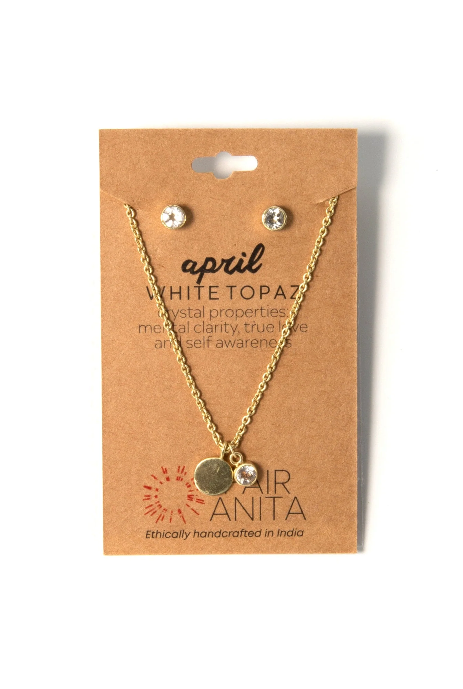 Birthstone Crystal Necklace and Earring Set - Image 8