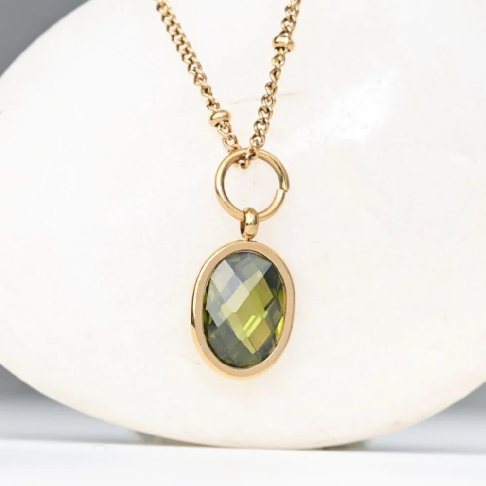Birthstone Crystal Pendant Necklace - Image 11