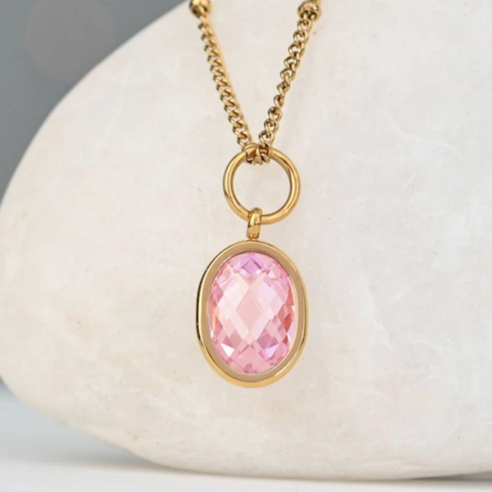 Birthstone Crystal Pendant Necklace - Image 13