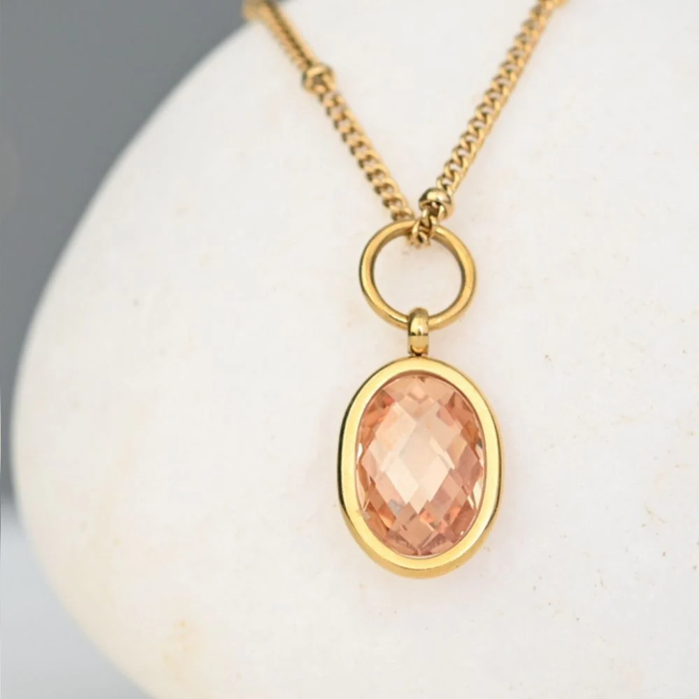 Birthstone Crystal Pendant Necklace - Image 14