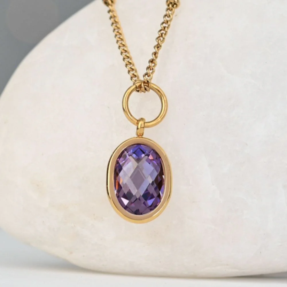 Birthstone Crystal Pendant Necklace - Image 5