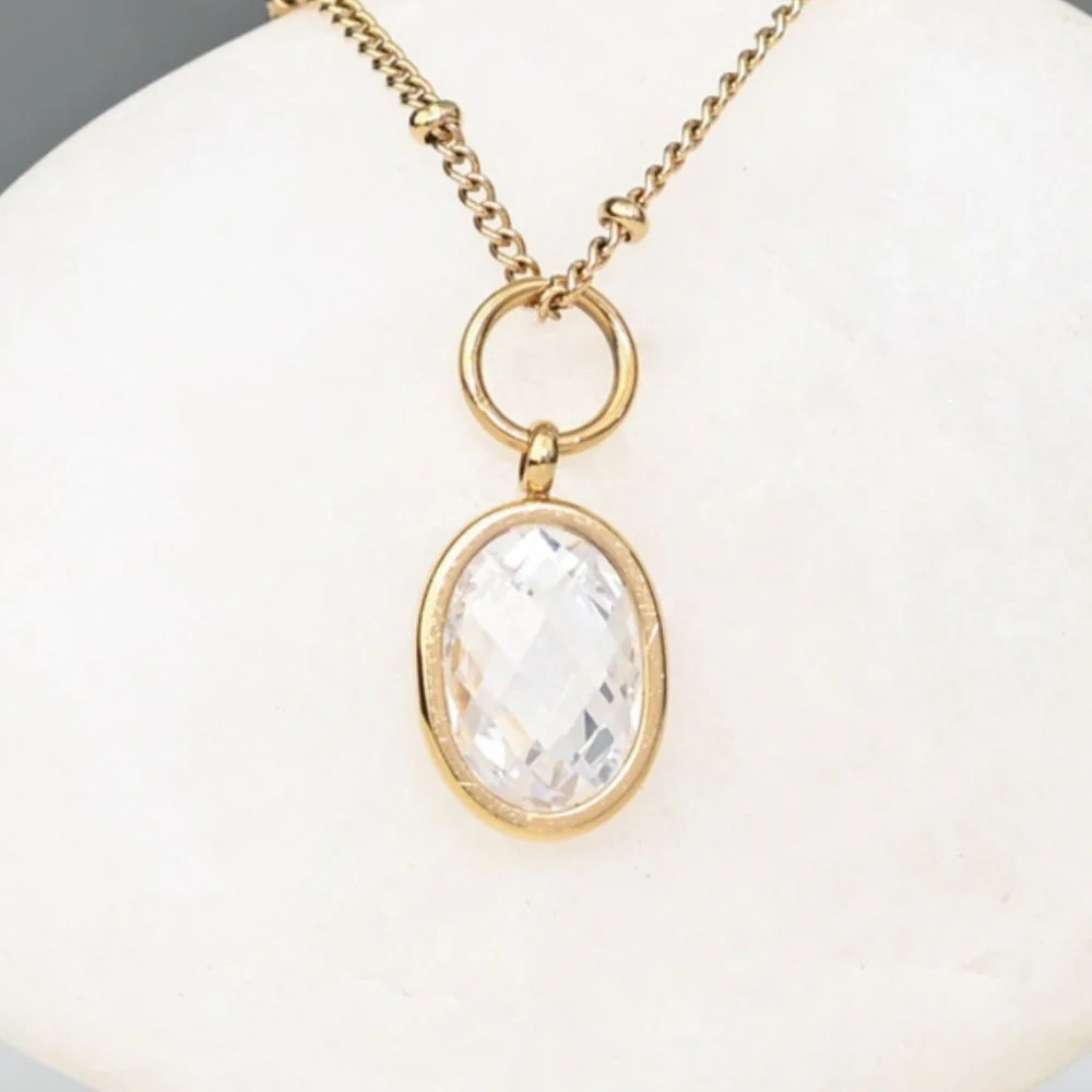 Birthstone Crystal Pendant Necklace - Image 7
