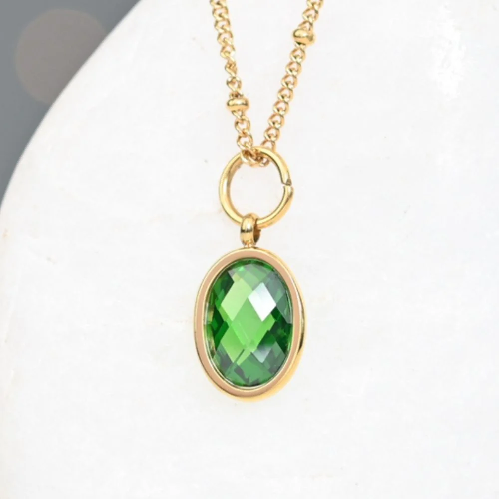 Birthstone Crystal Pendant Necklace - Image 8