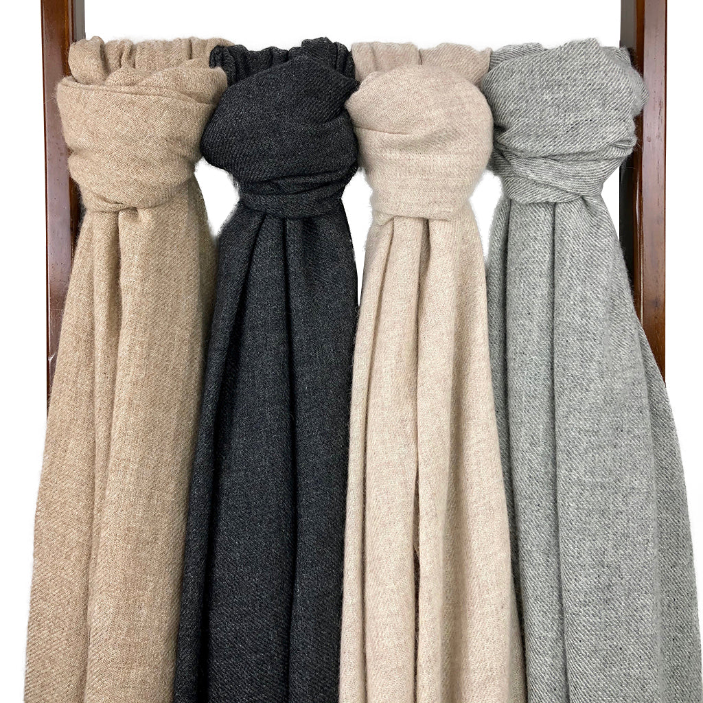 Black Handloom  Cashmere Scarf - Image 3