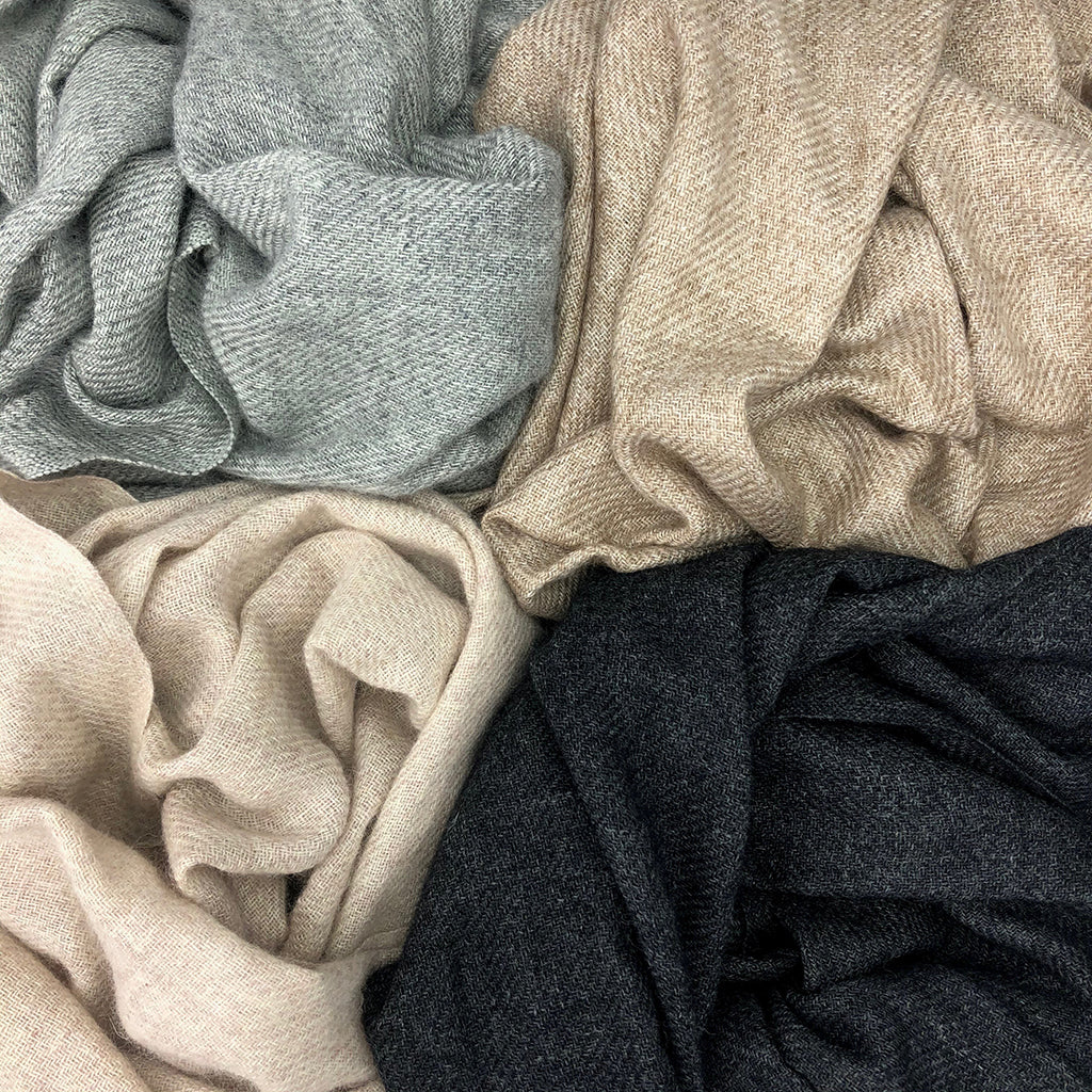 Black Handloom  Cashmere Scarf - Image 4
