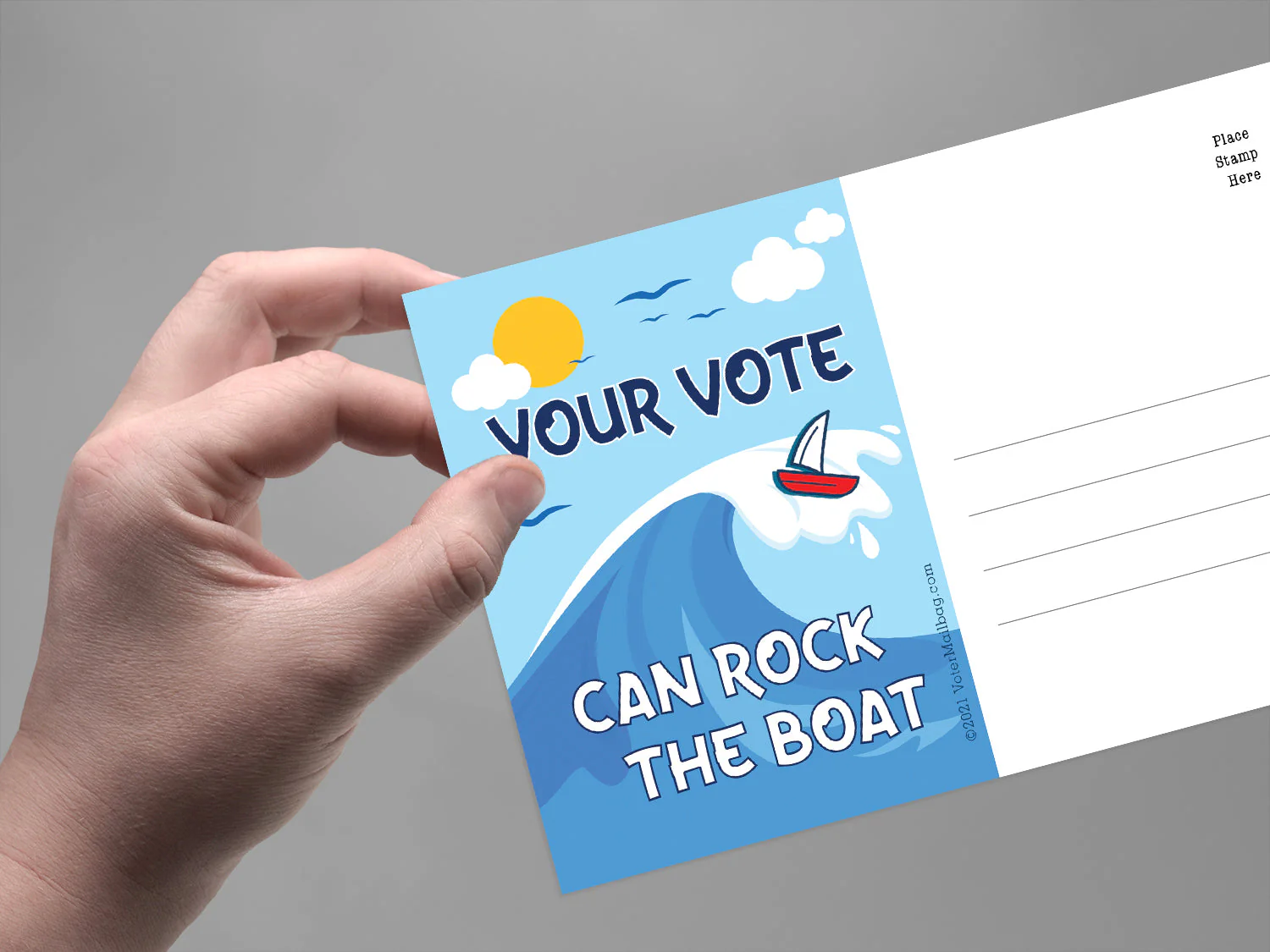 Blue Wave Blank 4x6 Voter Postcards - Image 4