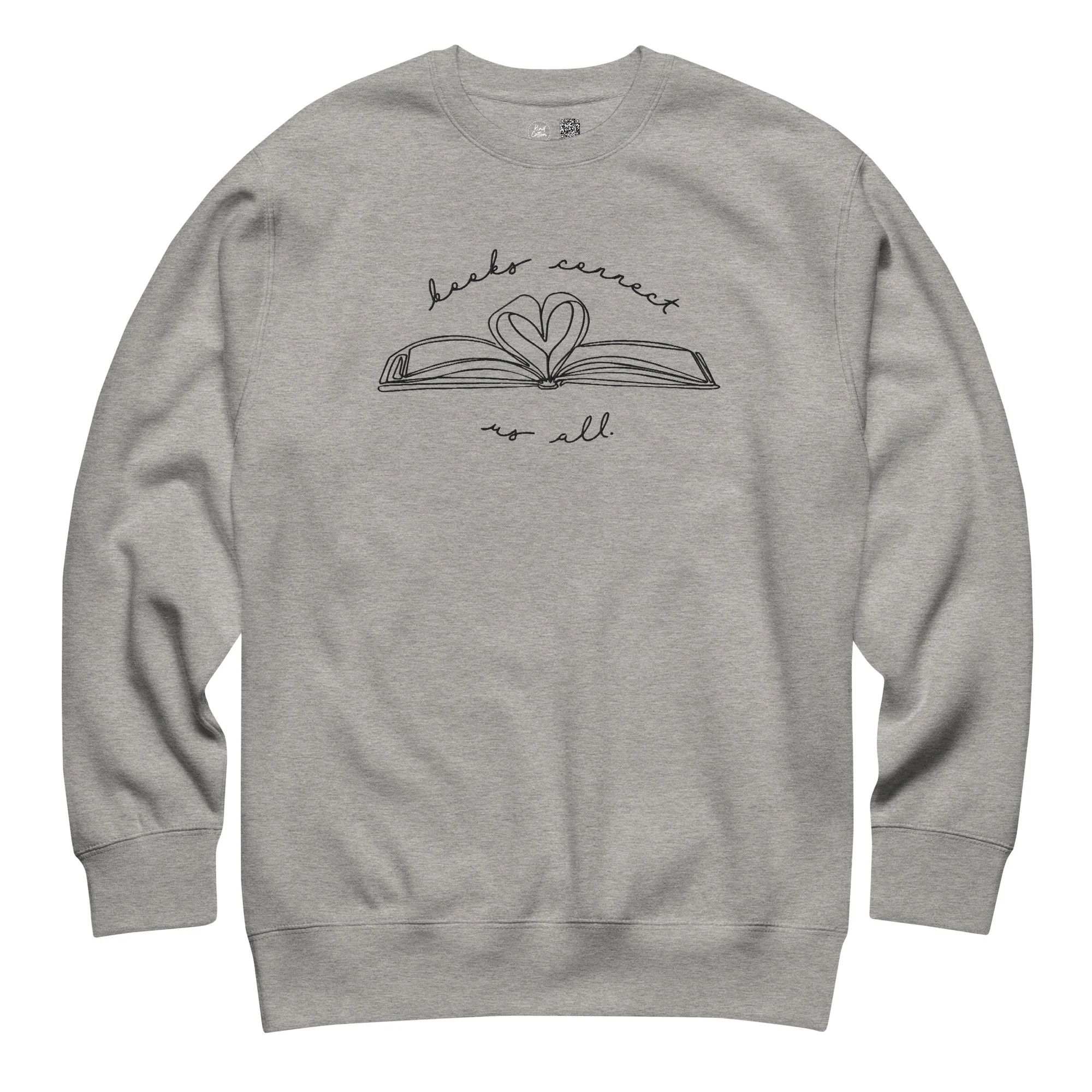 Books Connect Us All Embroidered Crewneck Sweatshirt - Image 3