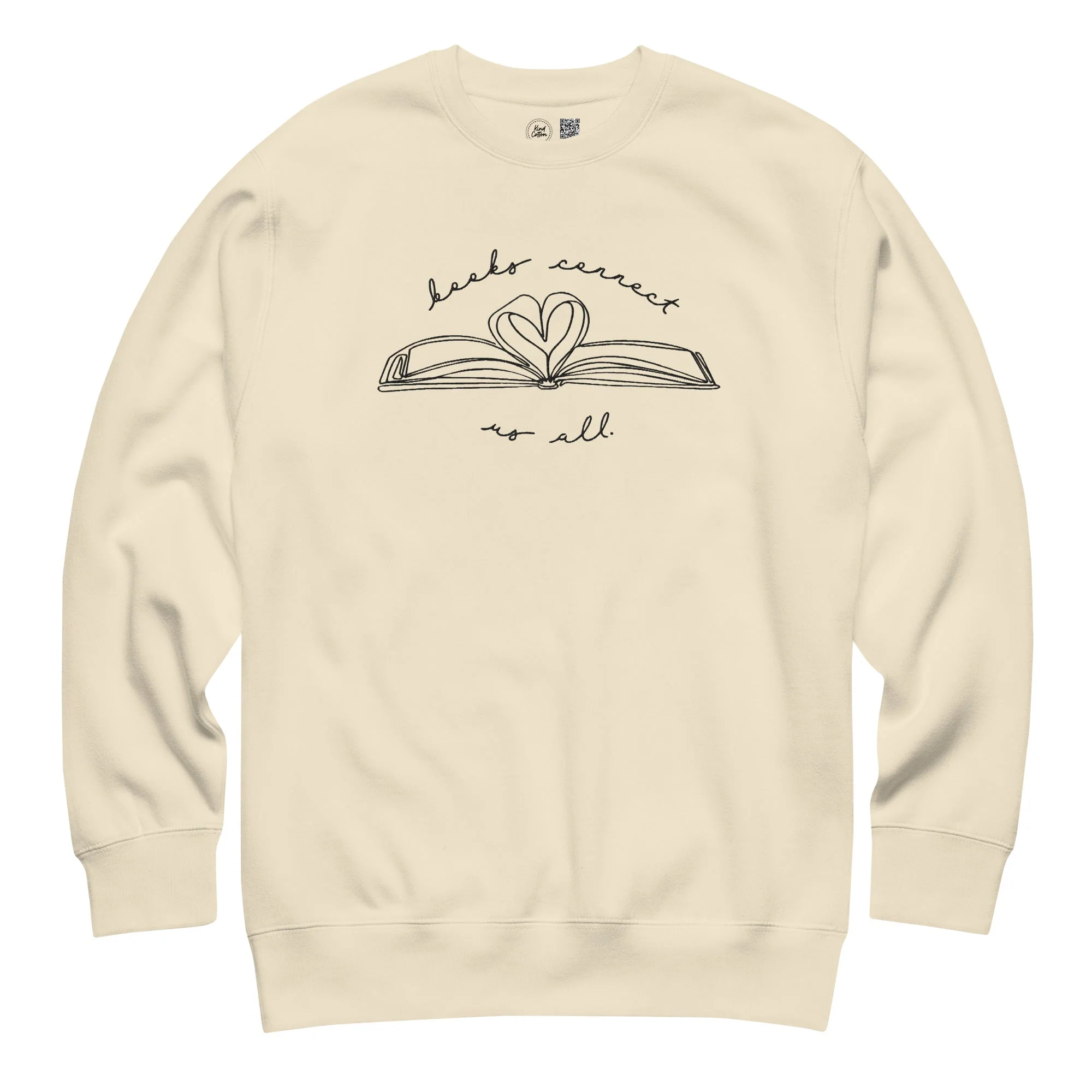 Books Connect Us All Embroidered Crewneck Sweatshirt - Image 4
