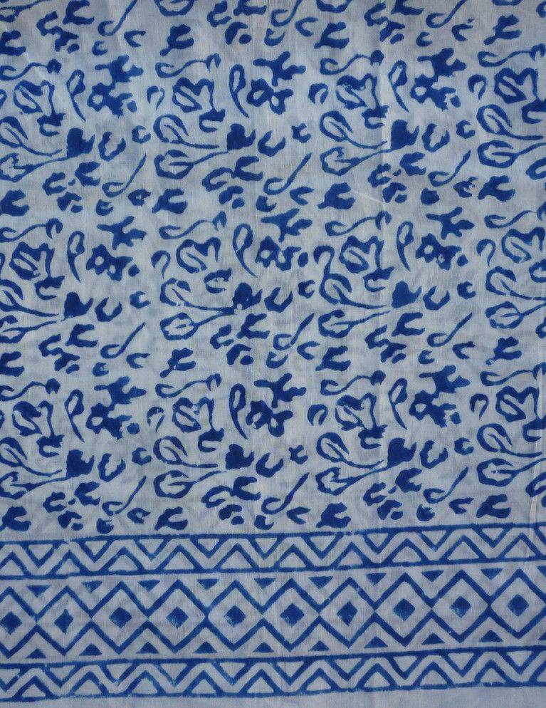 Bright Blue Abstract Scarf - Image 4