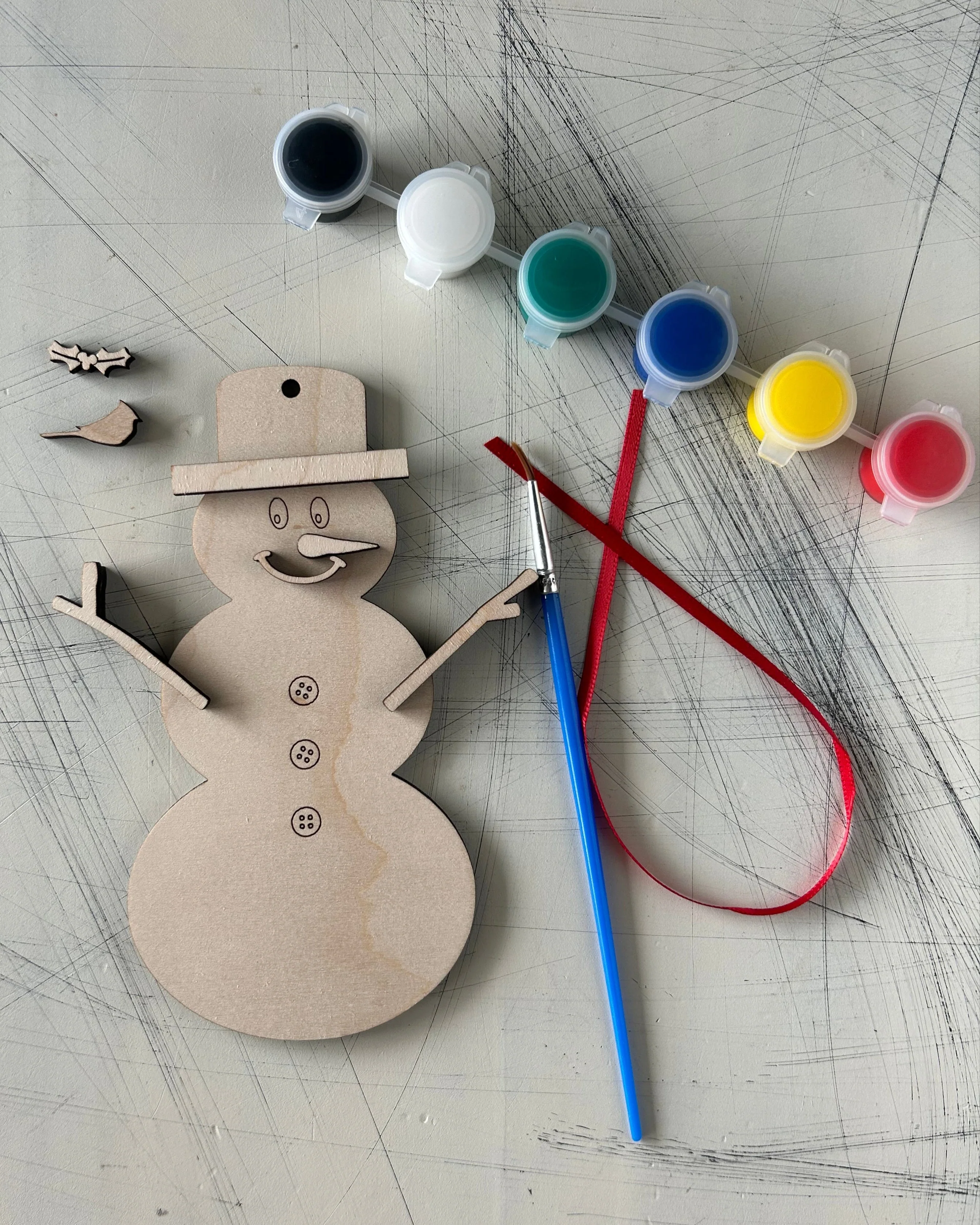 Build Your Own Snowman Ornament Paint Kit - Image 2