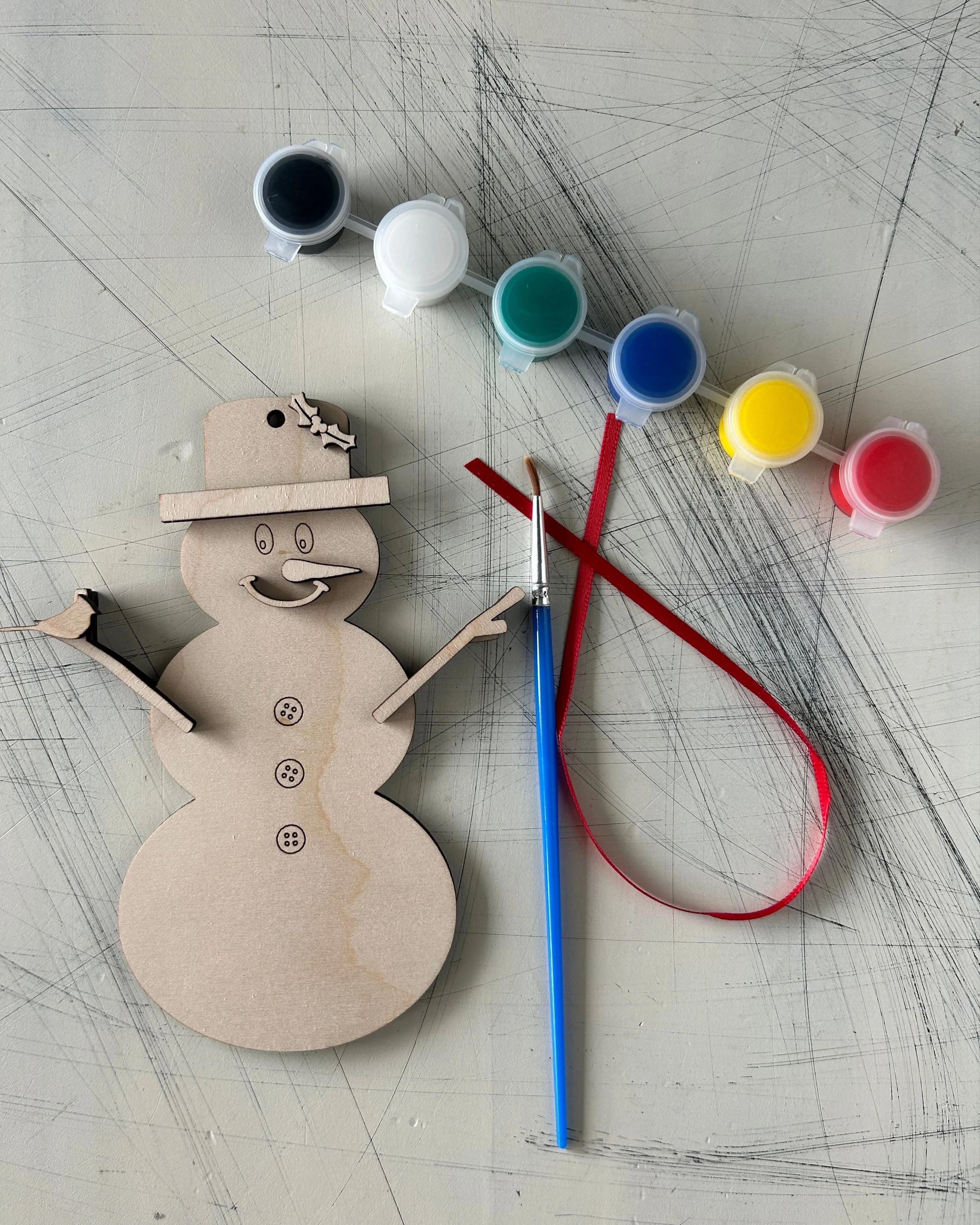 Build Your Own Snowman Ornament Paint Kit - Image 3