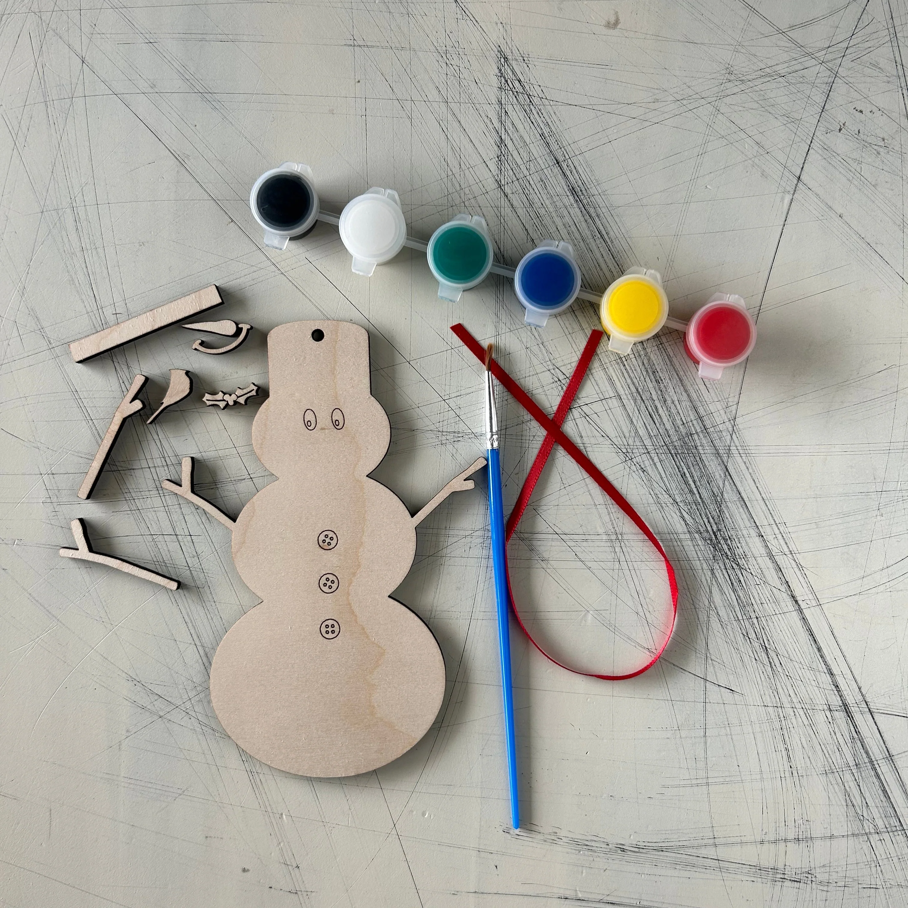 Build Your Own Snowman Ornament Paint Kit - Image 5