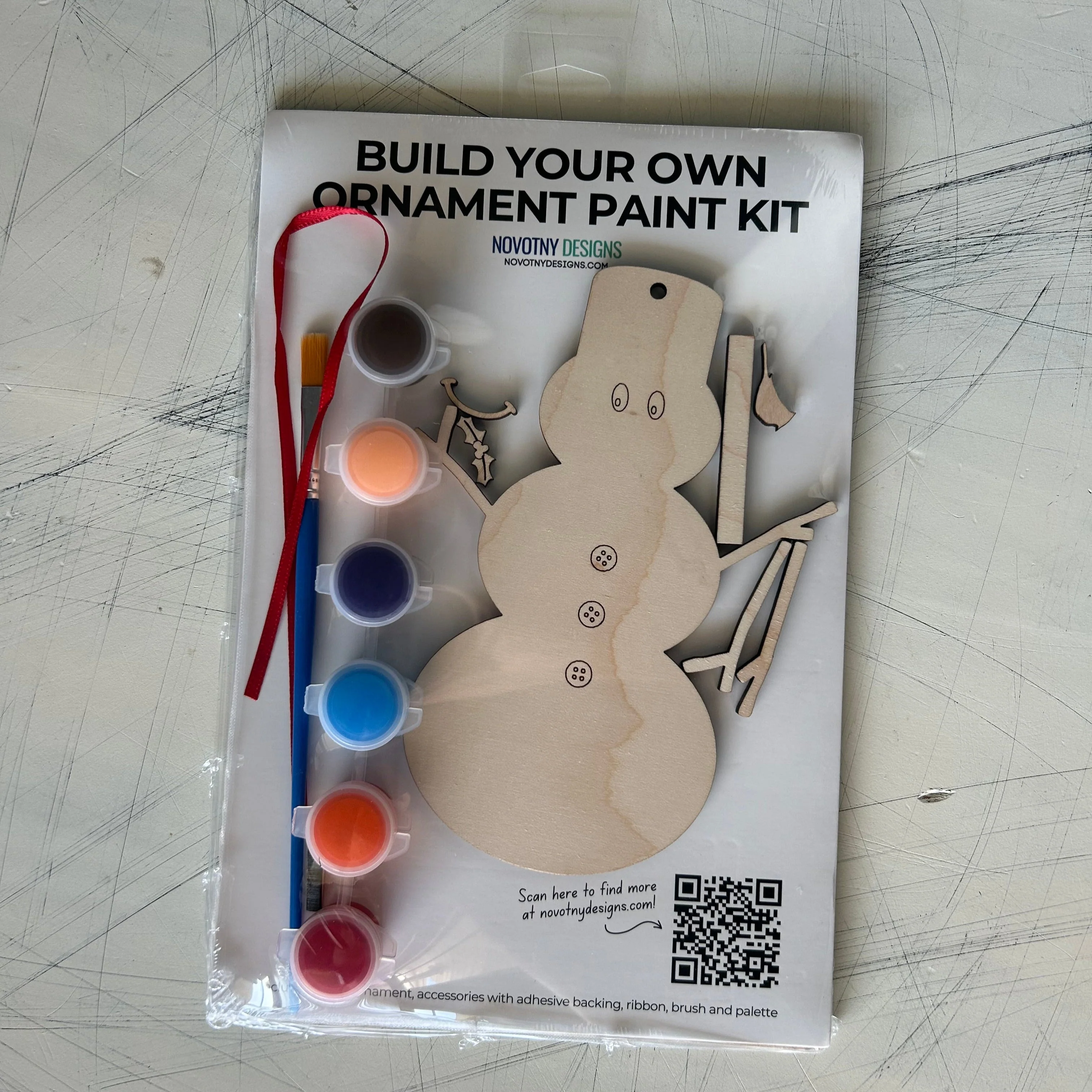 Build Your Own Snowman Ornament Paint Kit - Image 7