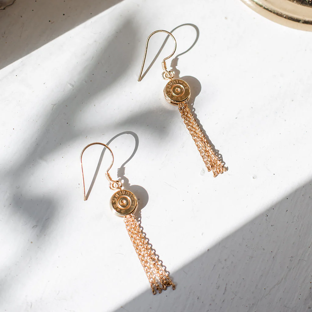 Bullet Tassel Earrings - Image 2