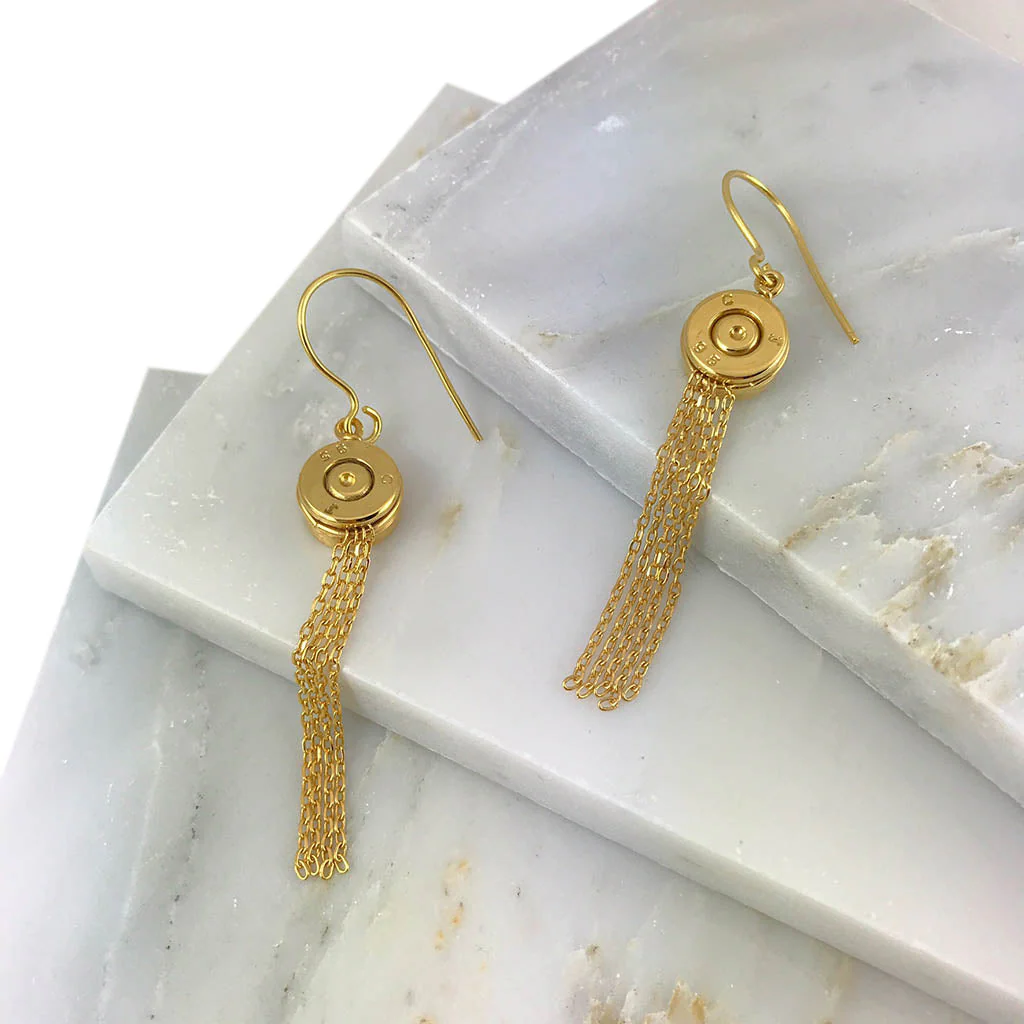 Bullet Tassel Earrings - Image 3