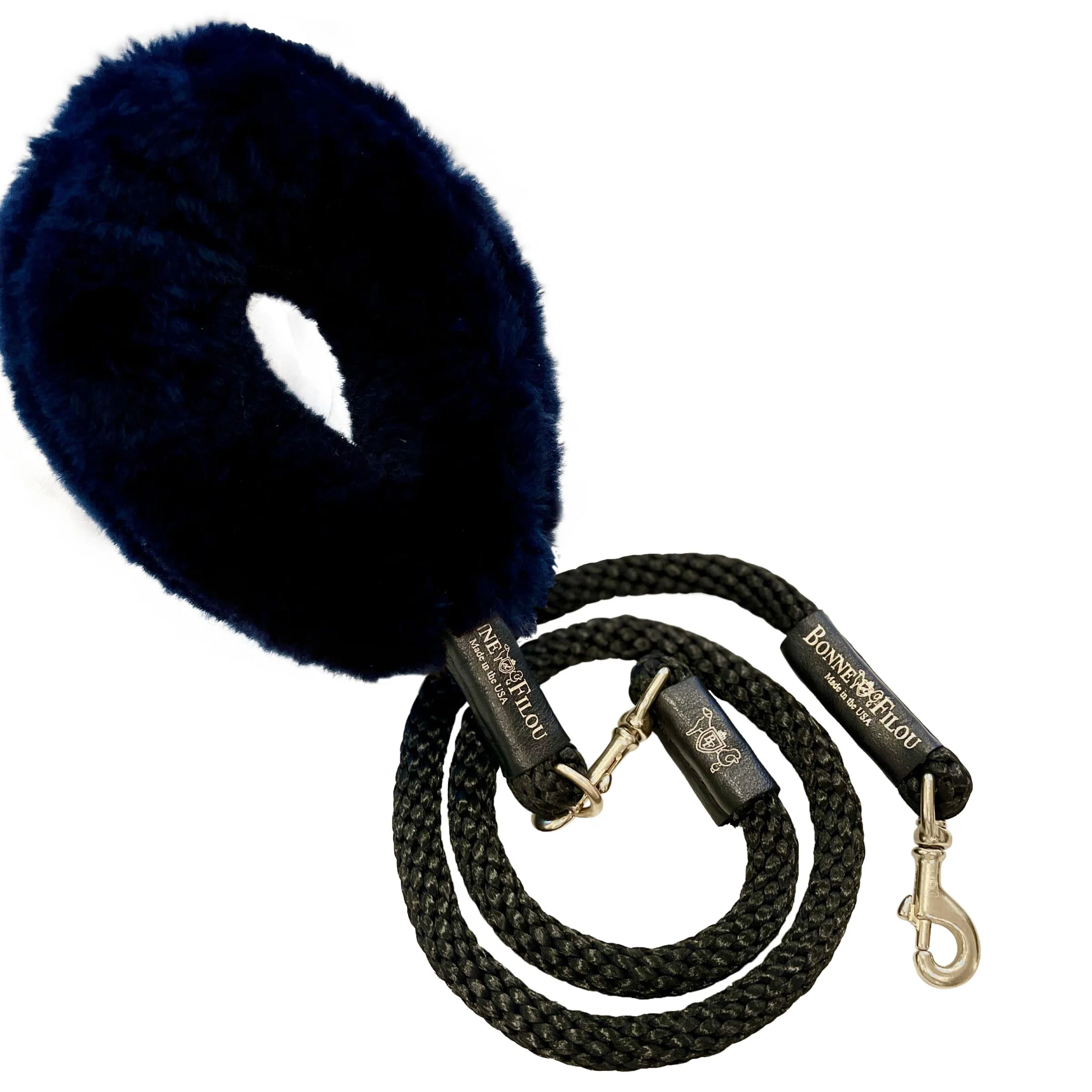 Bundle Shearling Fur Grip + Rope Leash for Dogs - Image 5
