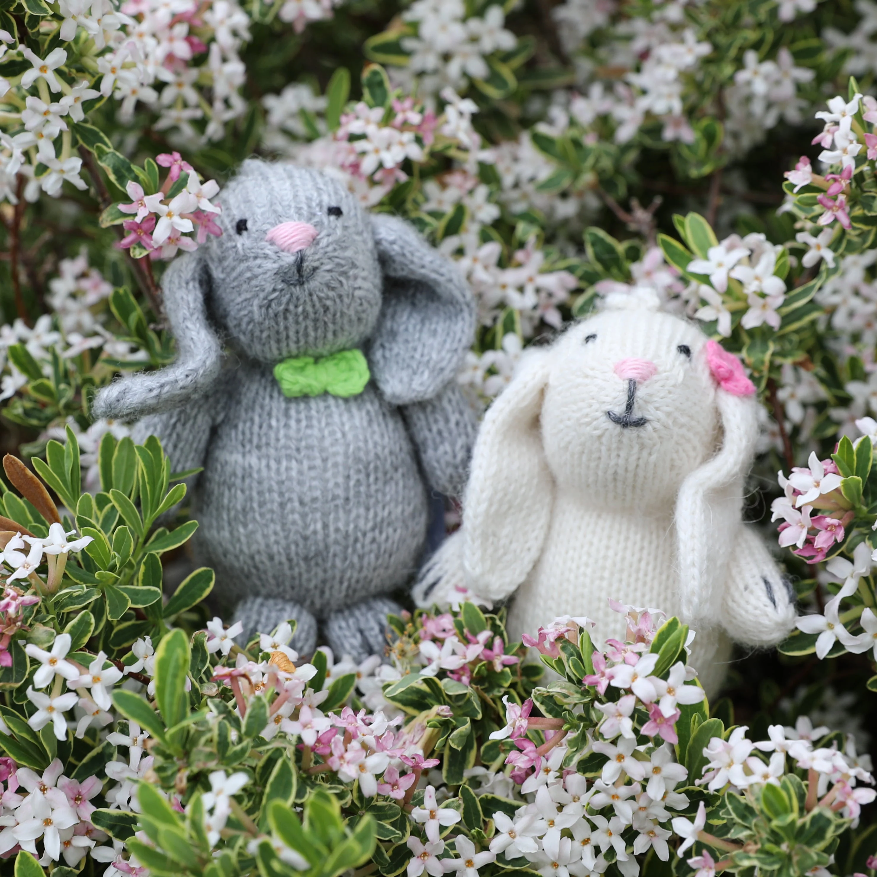 Bunny with Pastel Accessory Ornament- set of 6 - Image 4