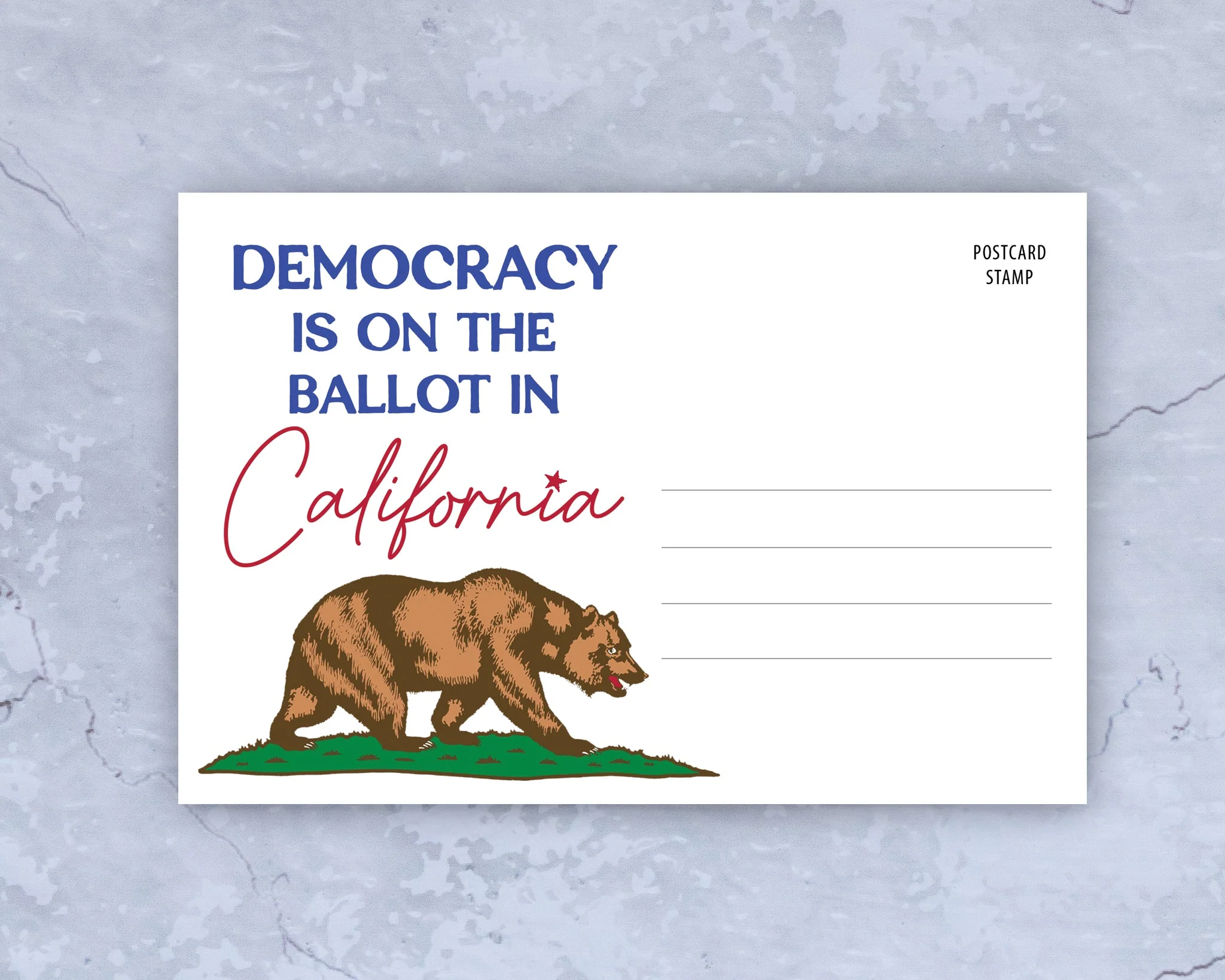 California Voter Postcards - Blank 4x6 Voter Postcards - Image 2