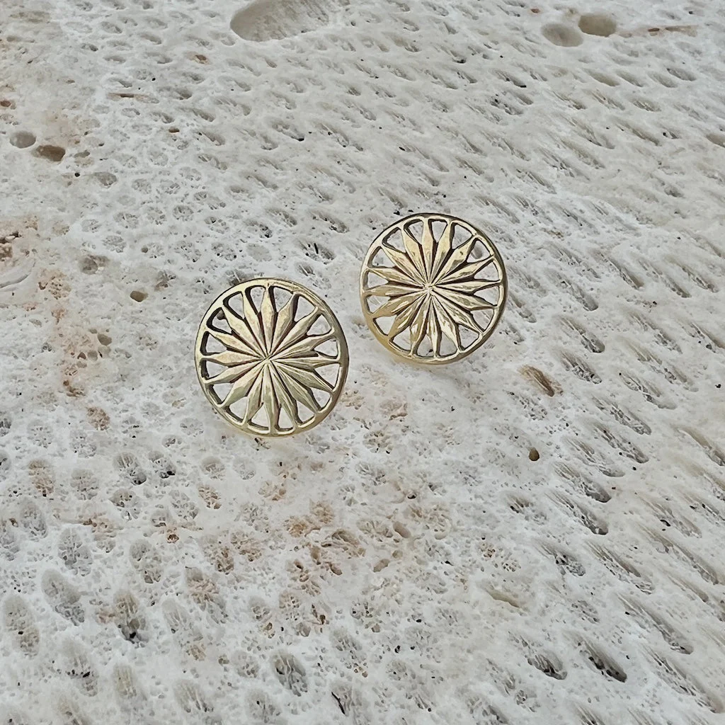 Cambodian Sunshine Stud Earrings - Image 2